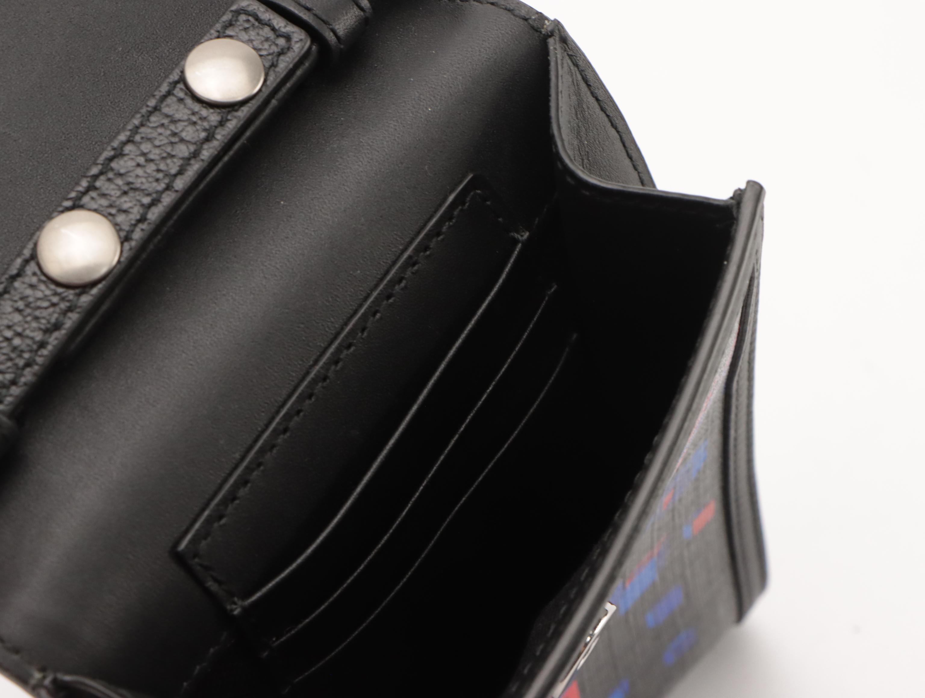 Gucci Multicolor Flap-Front Mini Crossbody Bag in Coated Canvas and Leather