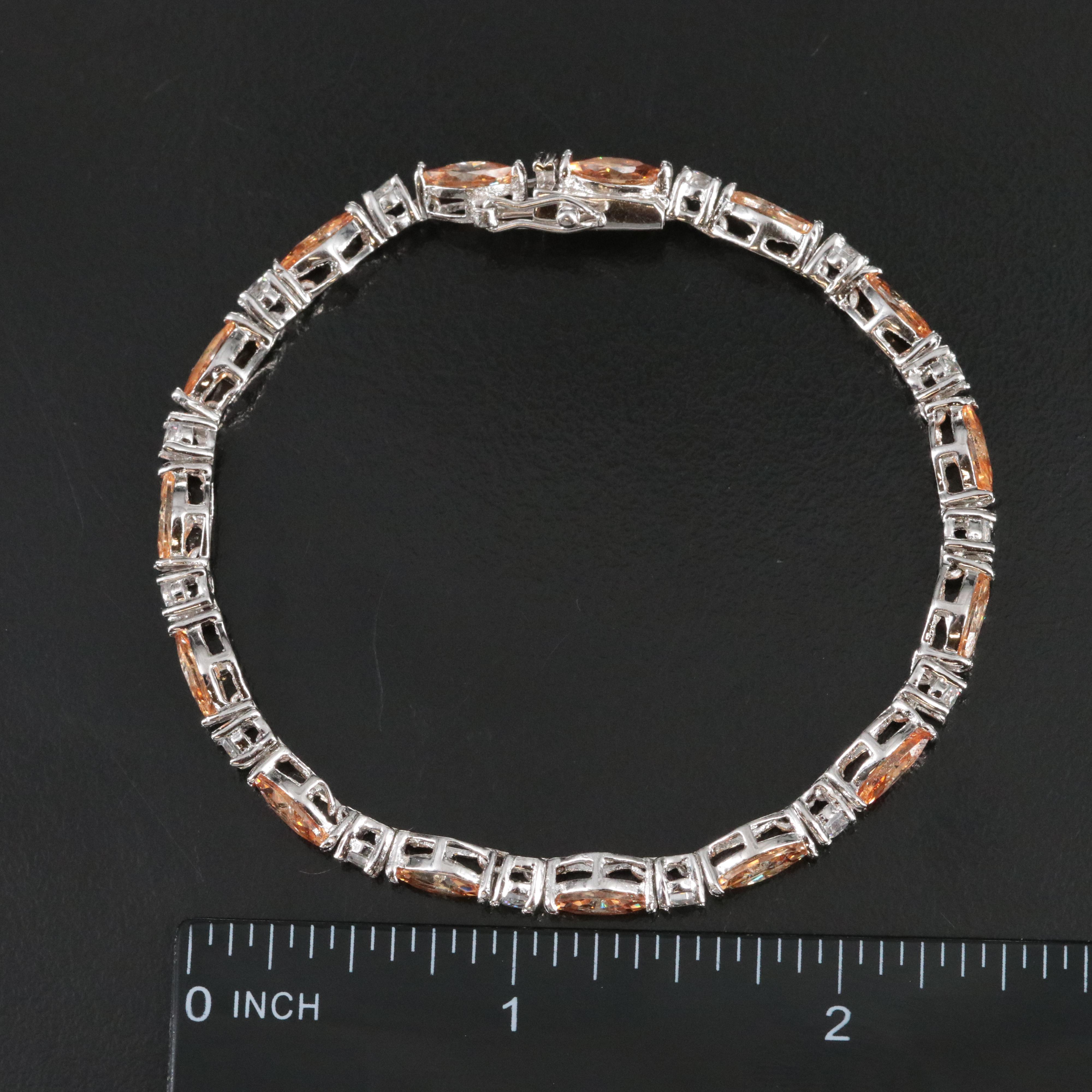 Sterling Cubic Zirconia Link Bracelet