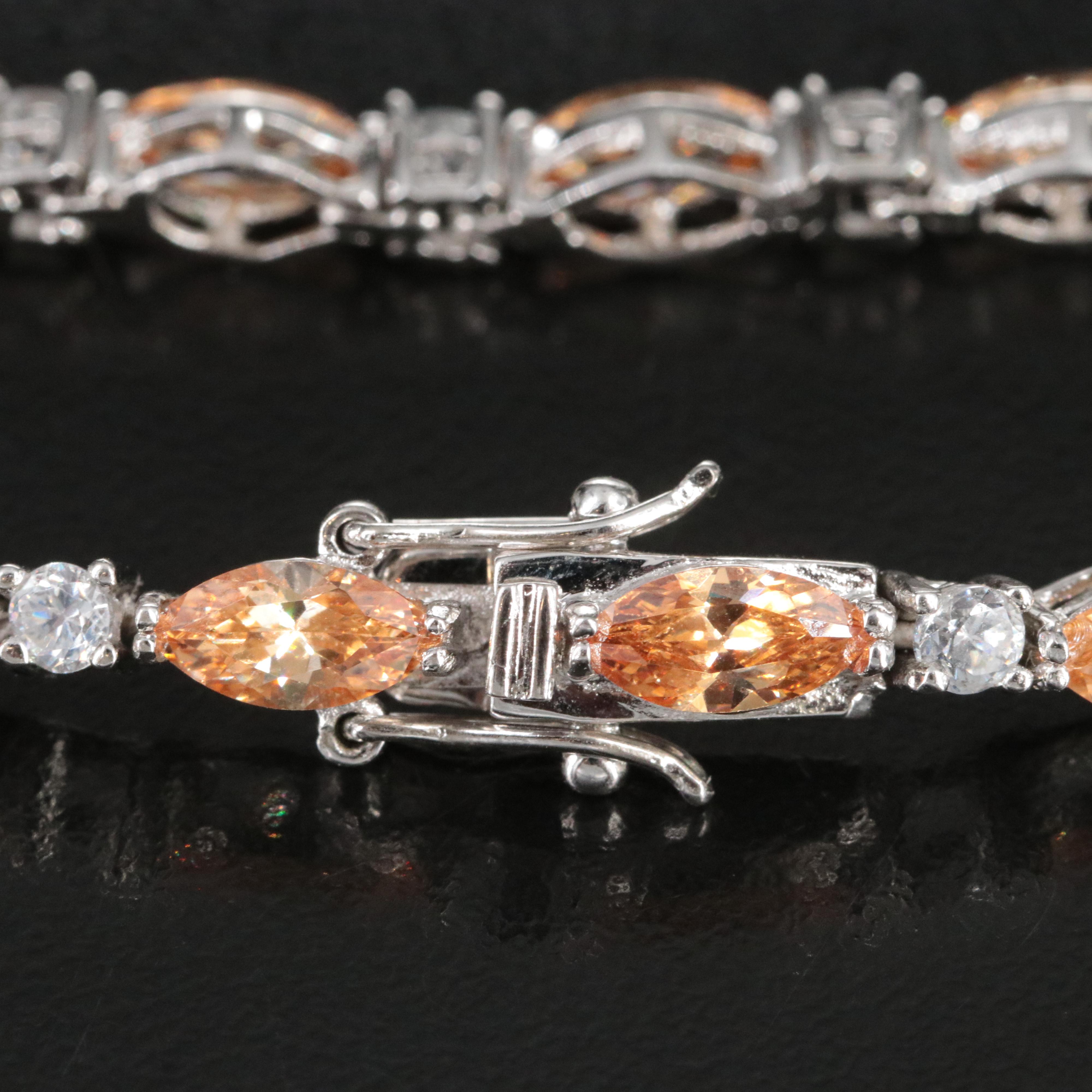 Sterling Cubic Zirconia Link Bracelet