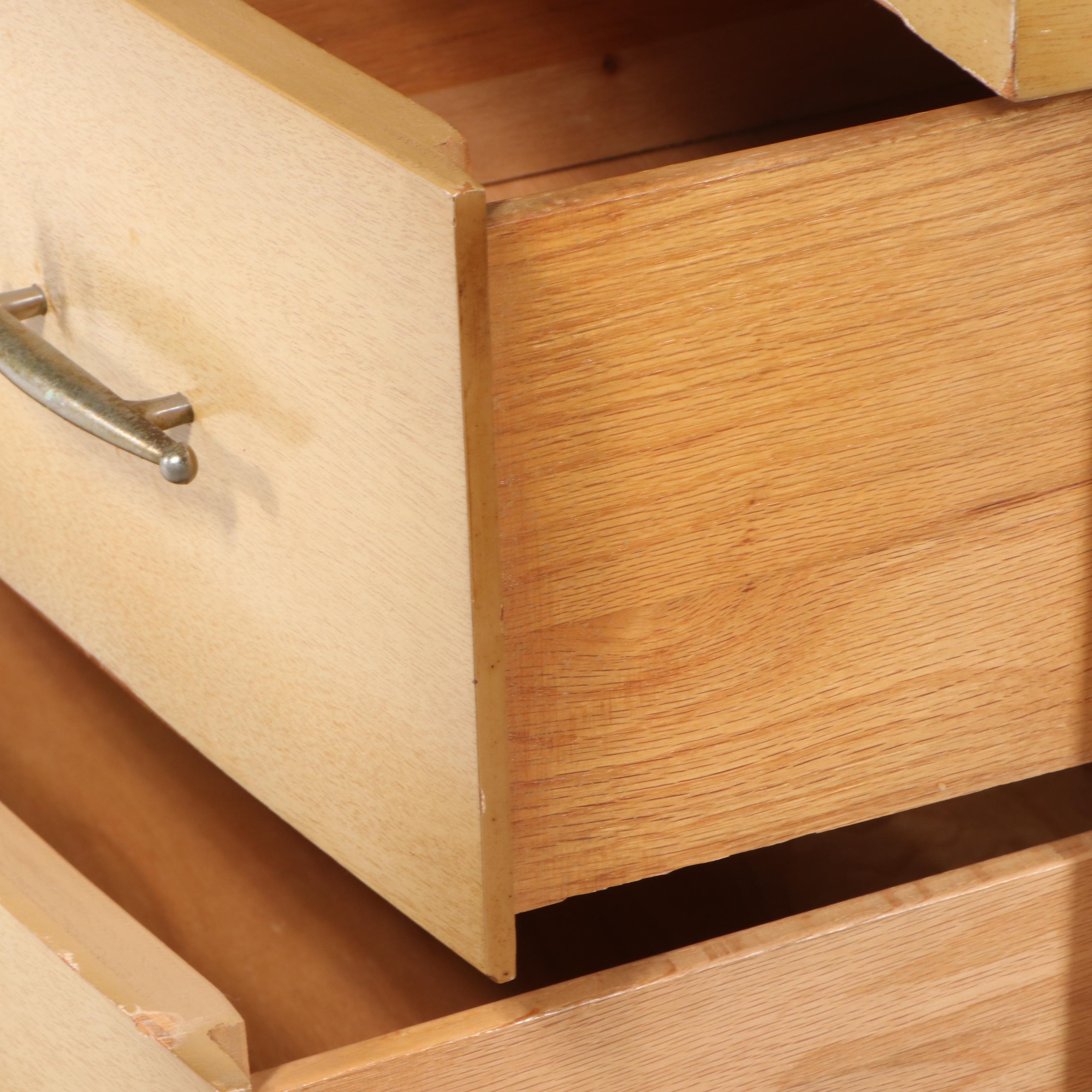 Mid Century Modern Blonde Wood Chest of Drawers