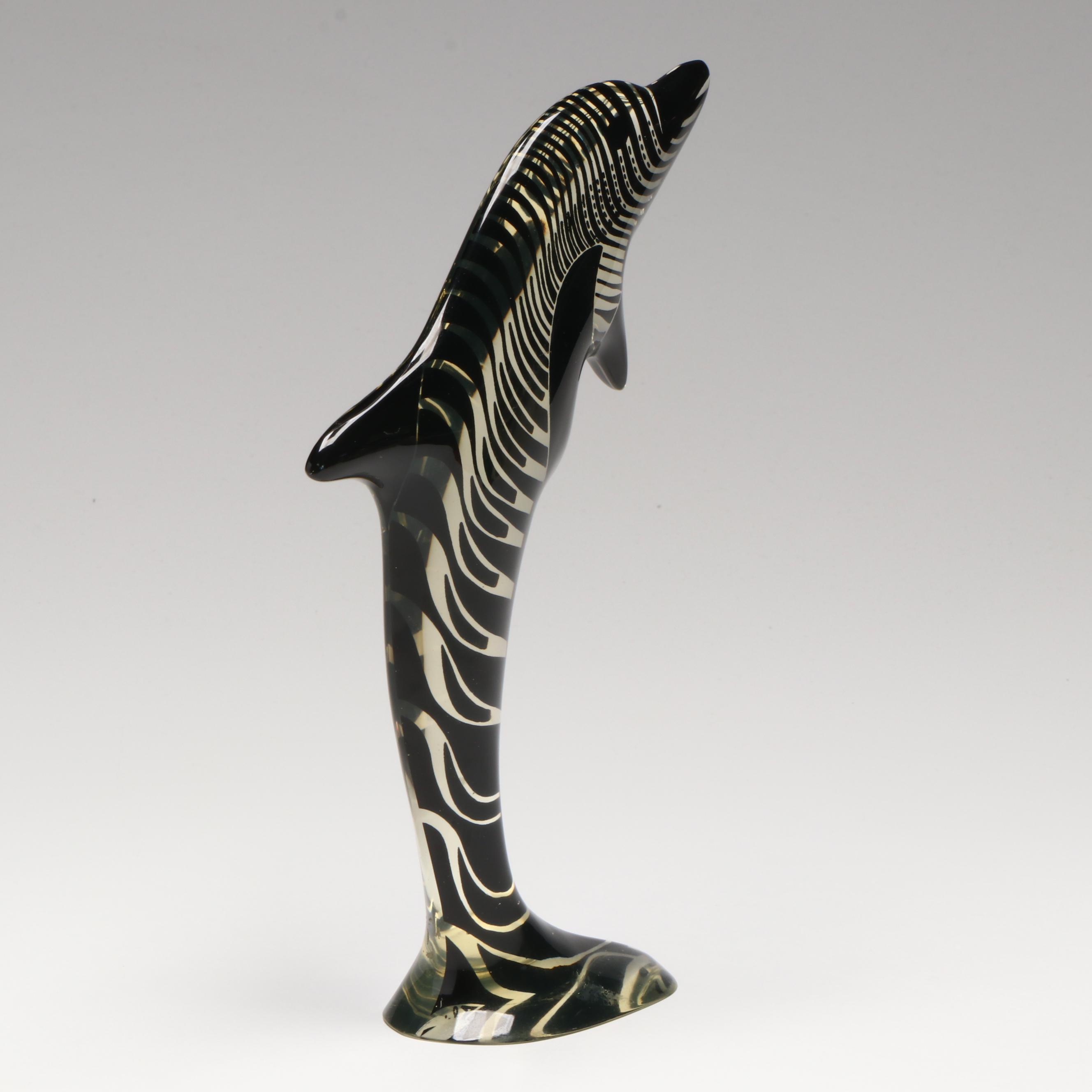Abraham Palatnik Acrylic Dolphin Figurine
