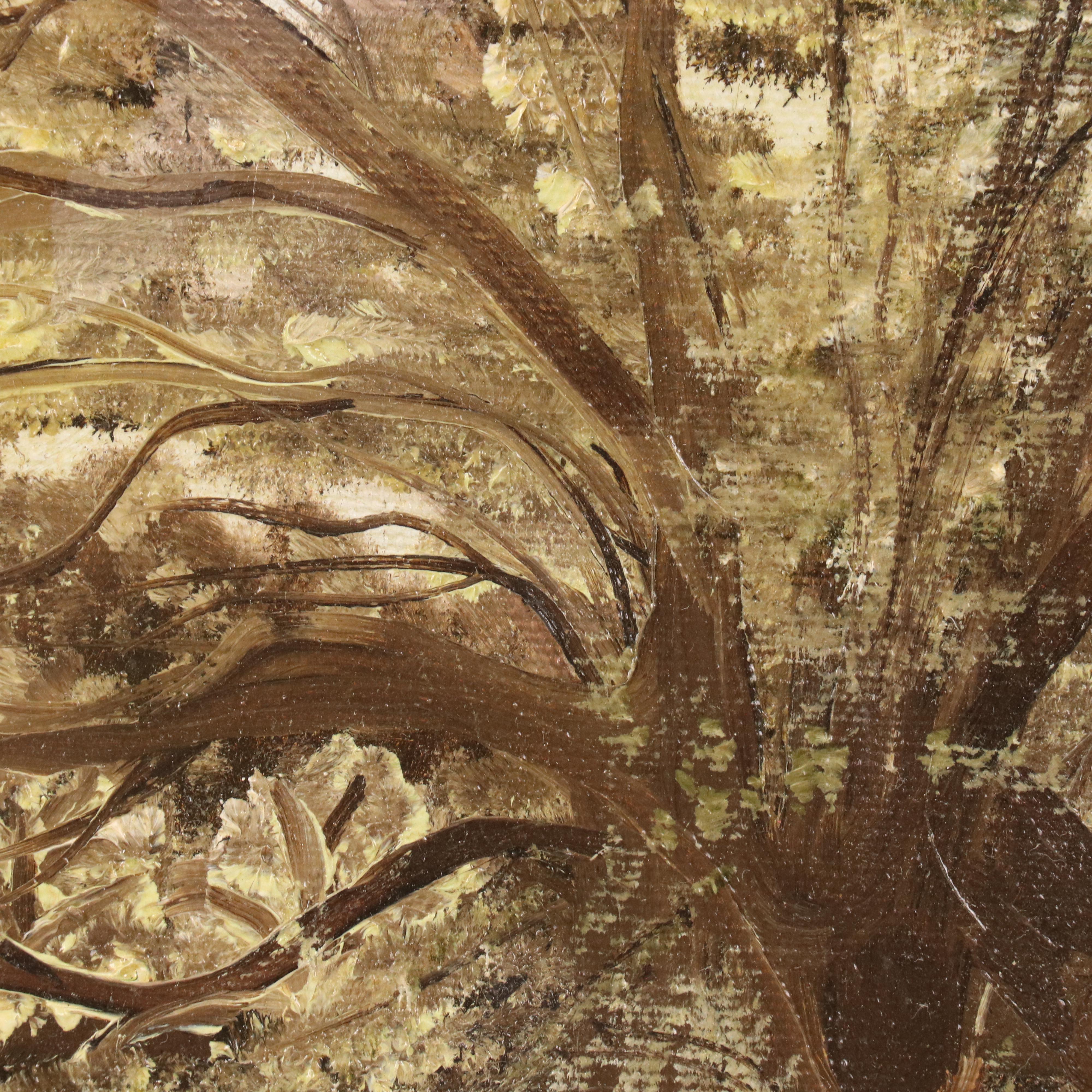 Beverly Landscape Oil Painting, Late 20th Century