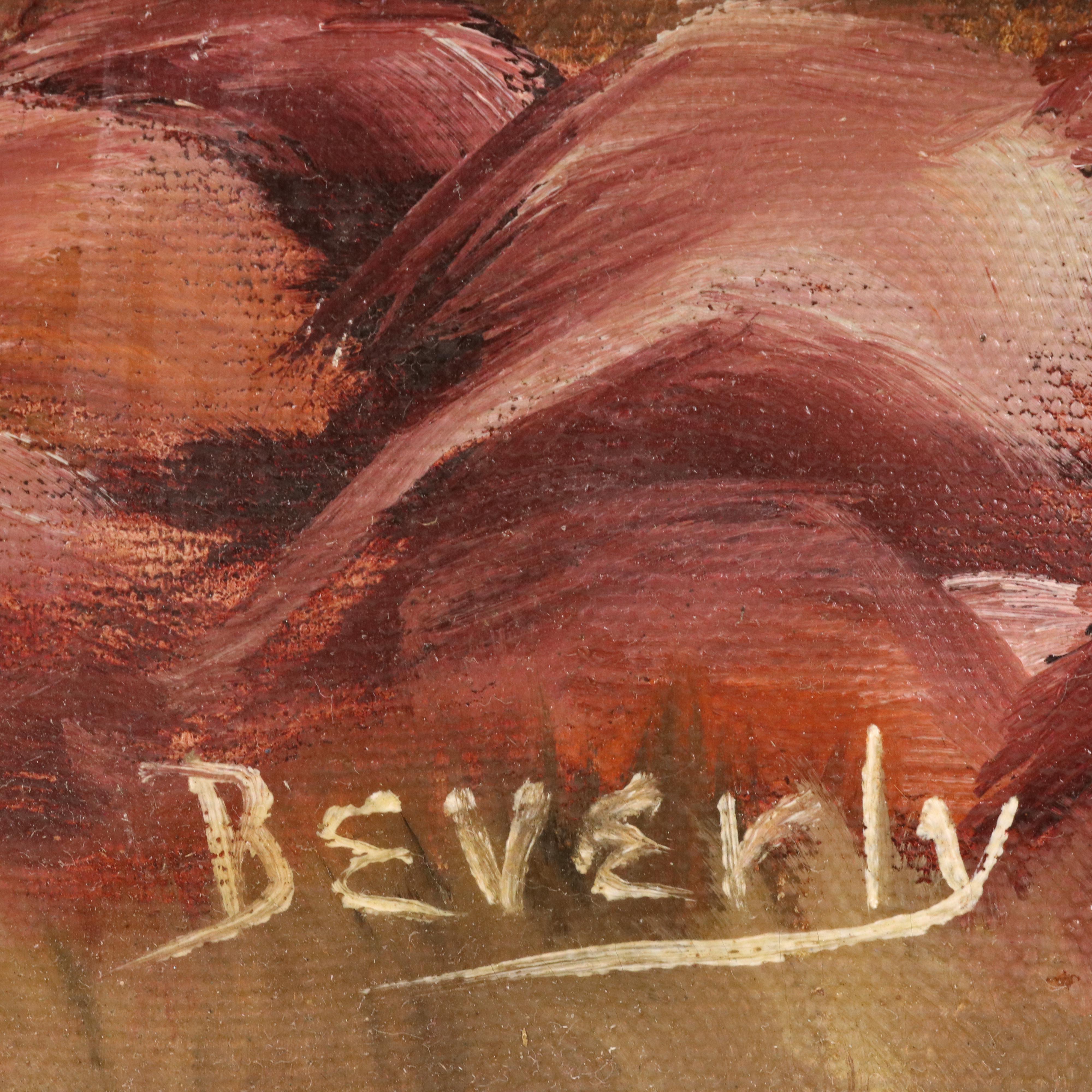 Beverly Landscape Oil Painting, Late 20th Century