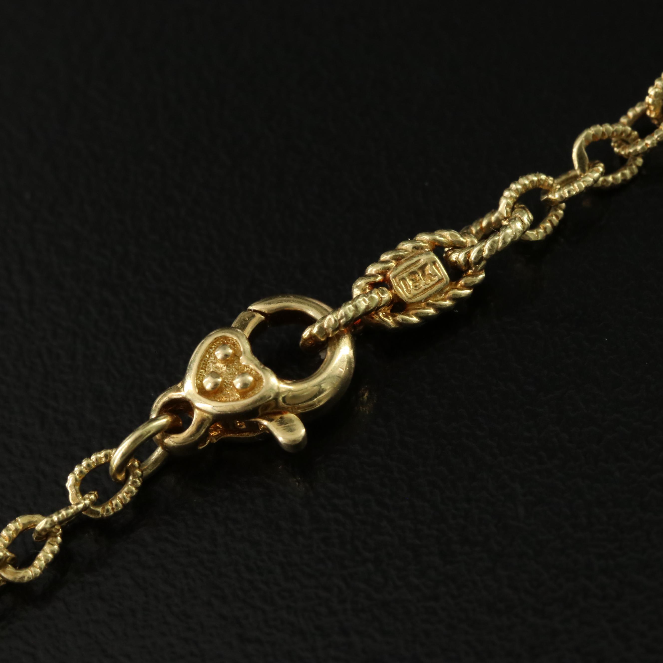 Judith Ripka 18K  2.00 CTW Diamond and CZ Necklace