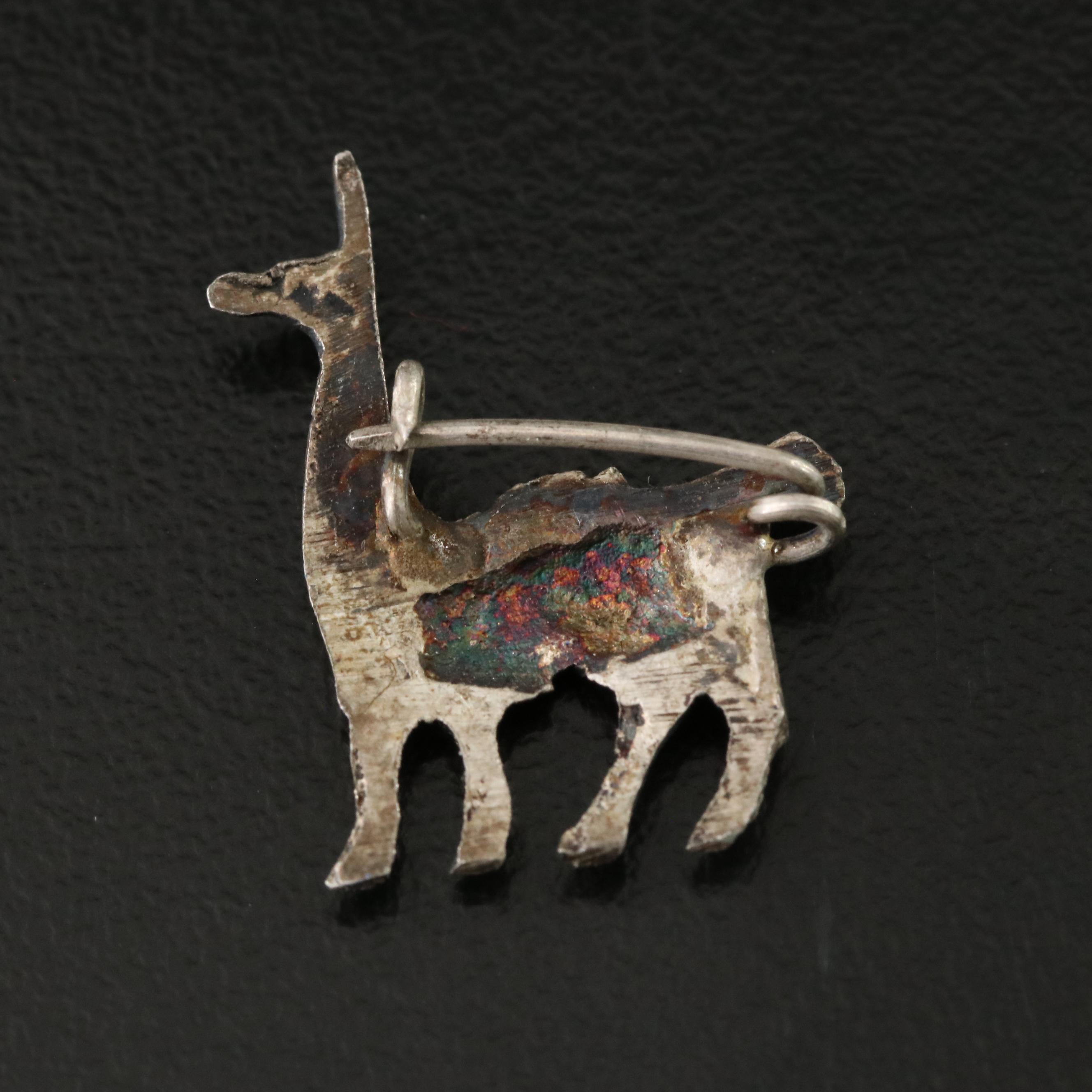 Sterling Llama Pin