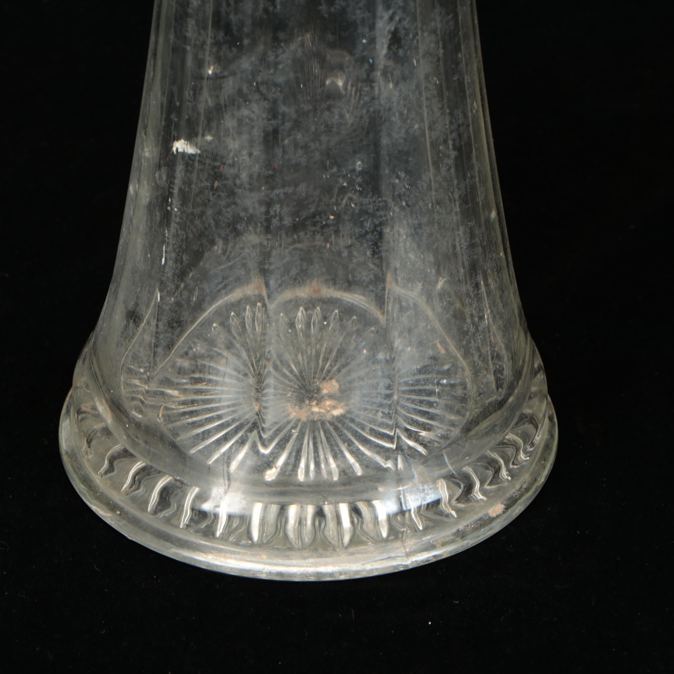 Mid Century Moderns Style Clear Glass Swung Vases, Mid to Late 20th Century