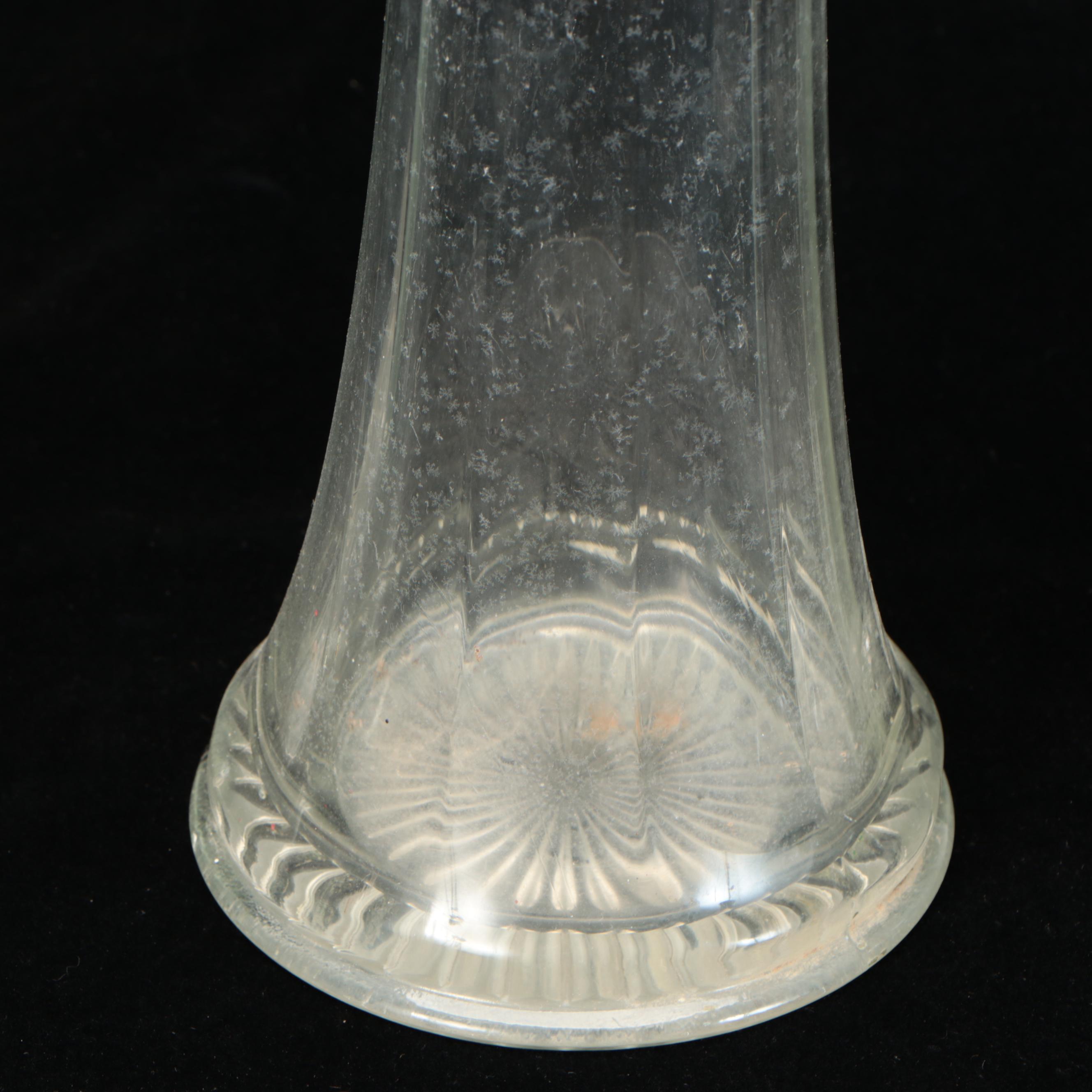 Mid Century Moderns Style Clear Glass Swung Vases, Mid to Late 20th Century