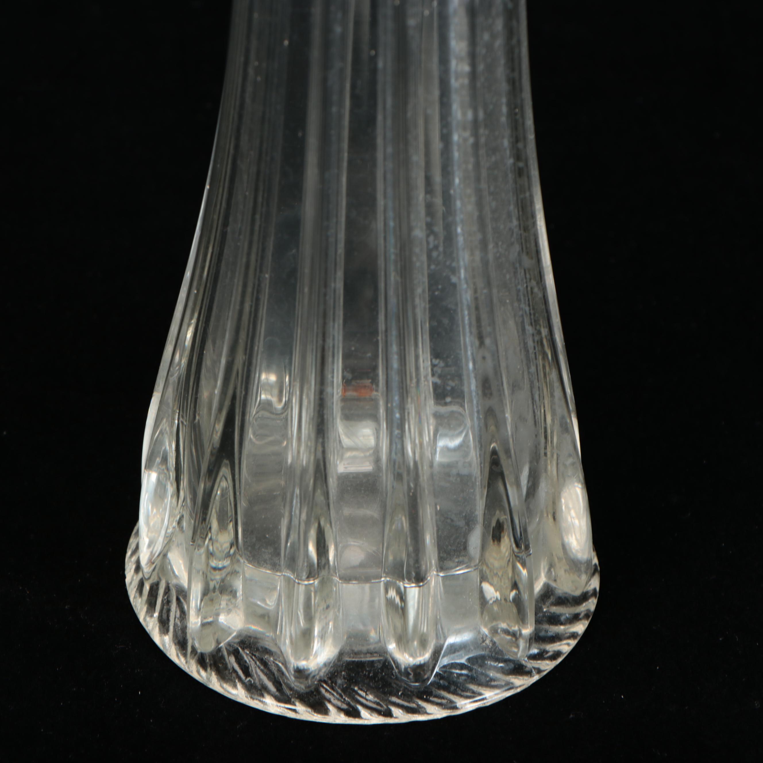 Mid Century Moderns Style Clear Glass Swung Vases, Mid to Late 20th Century