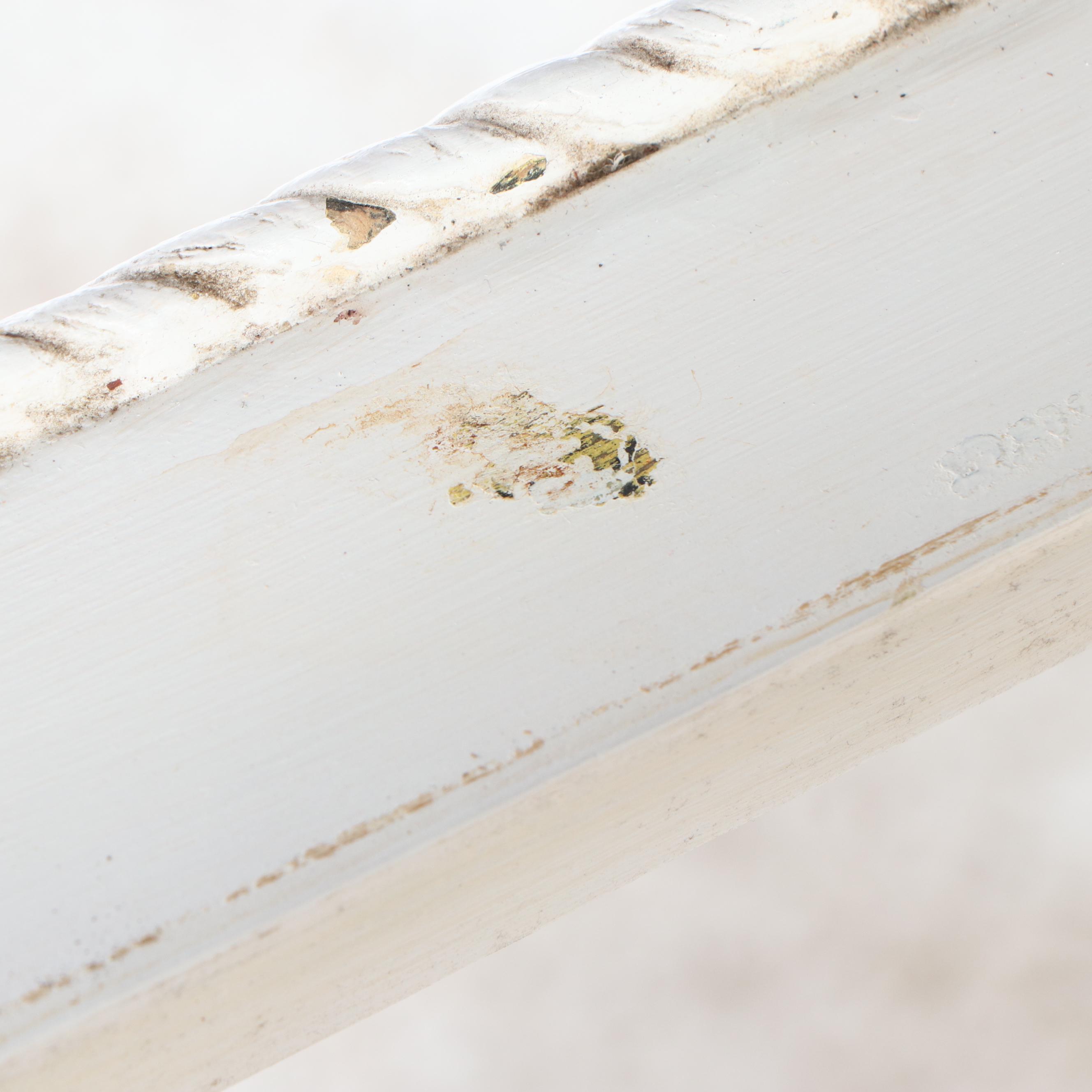 Victorian Style White Painted Wicker Tea Cart with Removable Tray