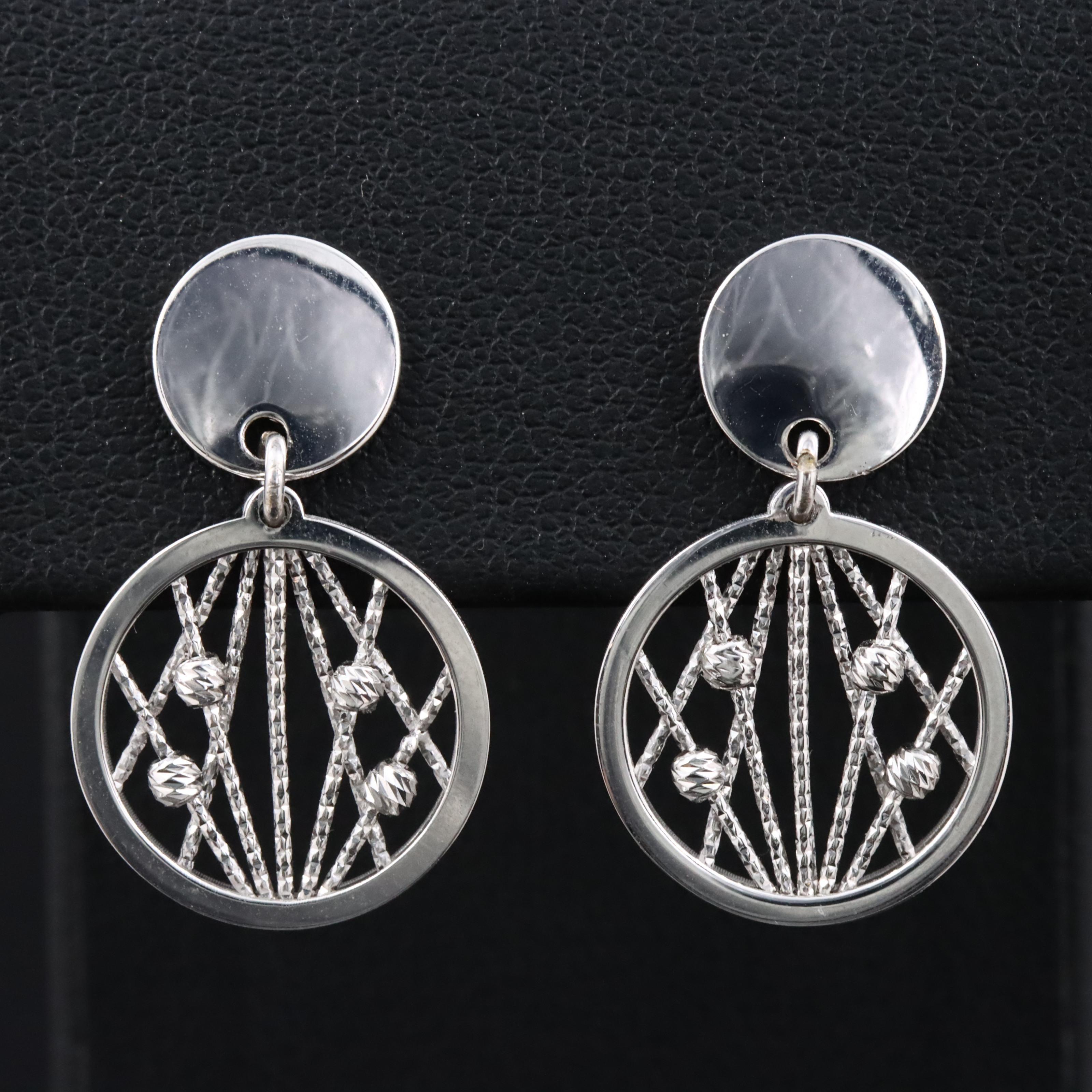 Sterling Disc Earrings
