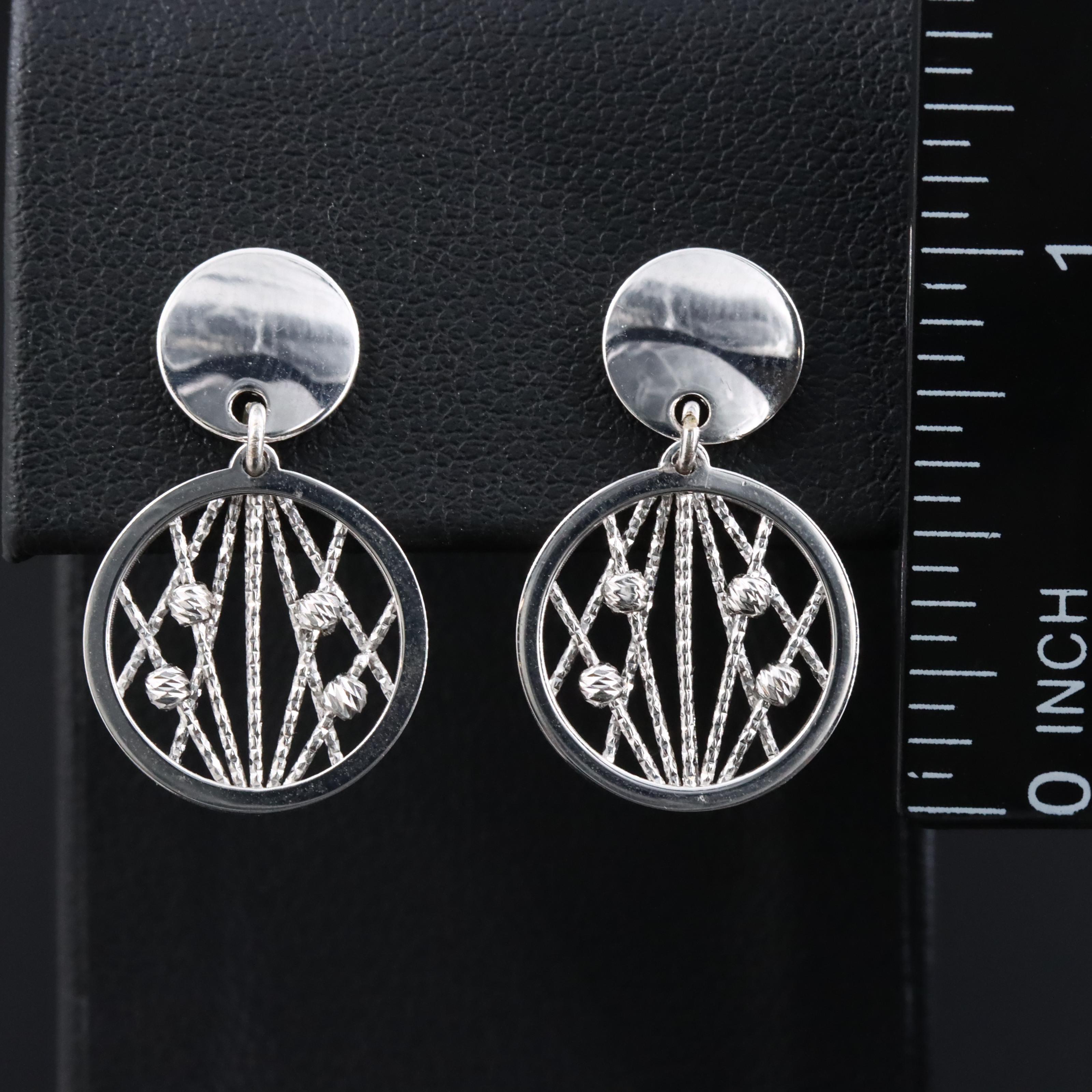 Sterling Disc Earrings