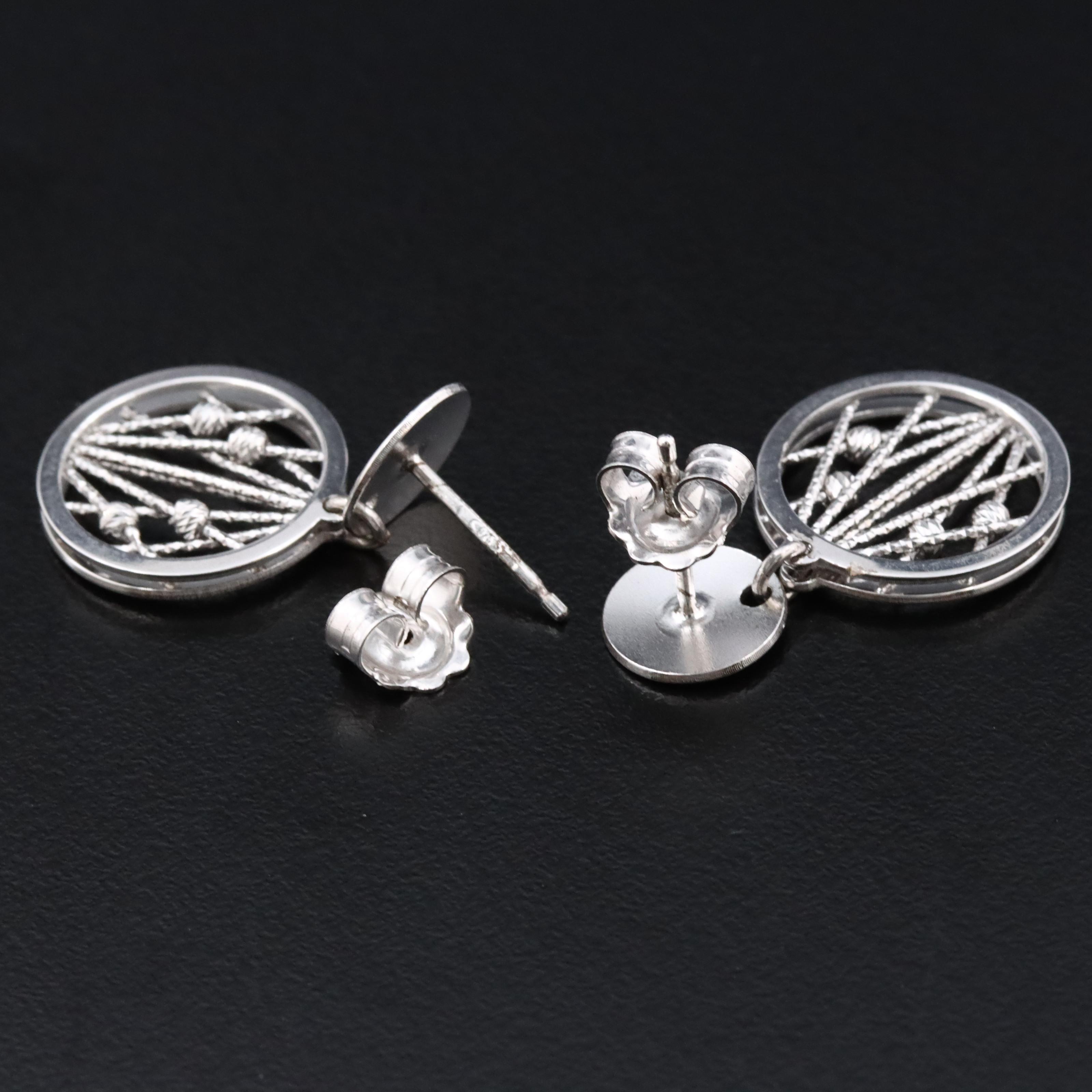 Sterling Disc Earrings