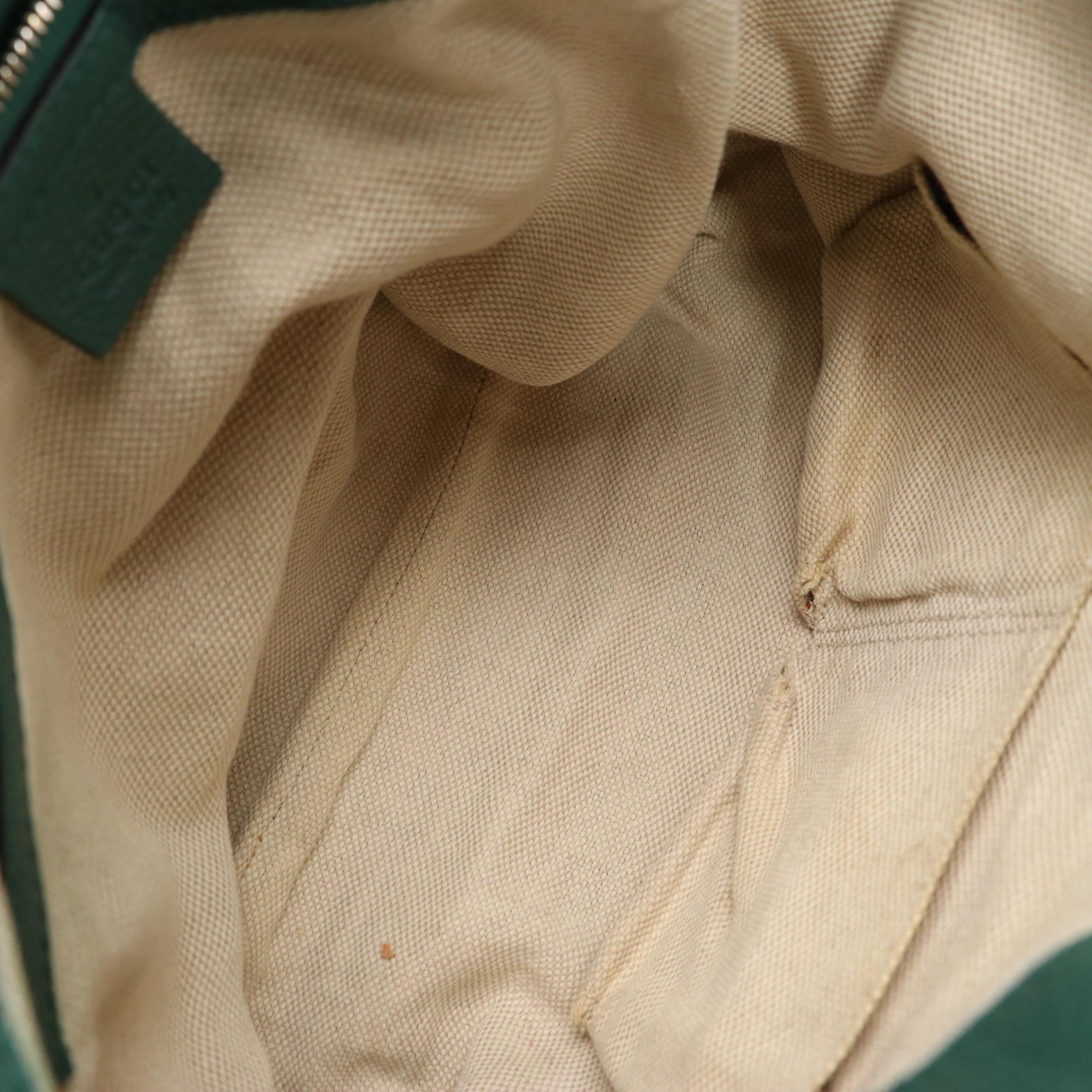 Gucci Soho Two-Way Tassel Zip Bag in Sea Green Grained Leather