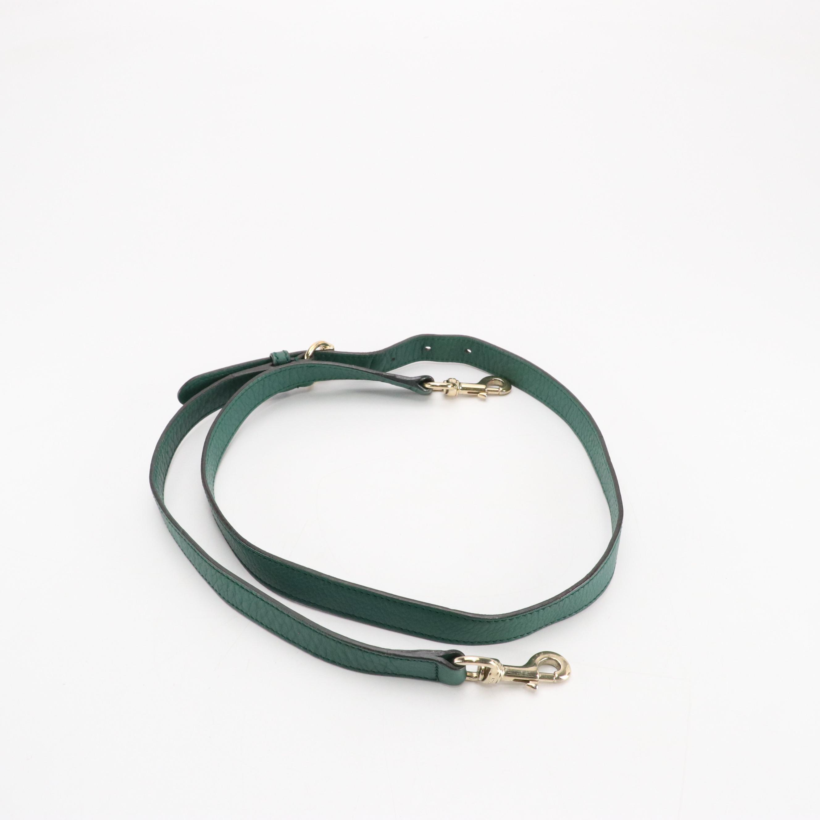 Gucci Soho Two-Way Tassel Zip Bag in Sea Green Grained Leather