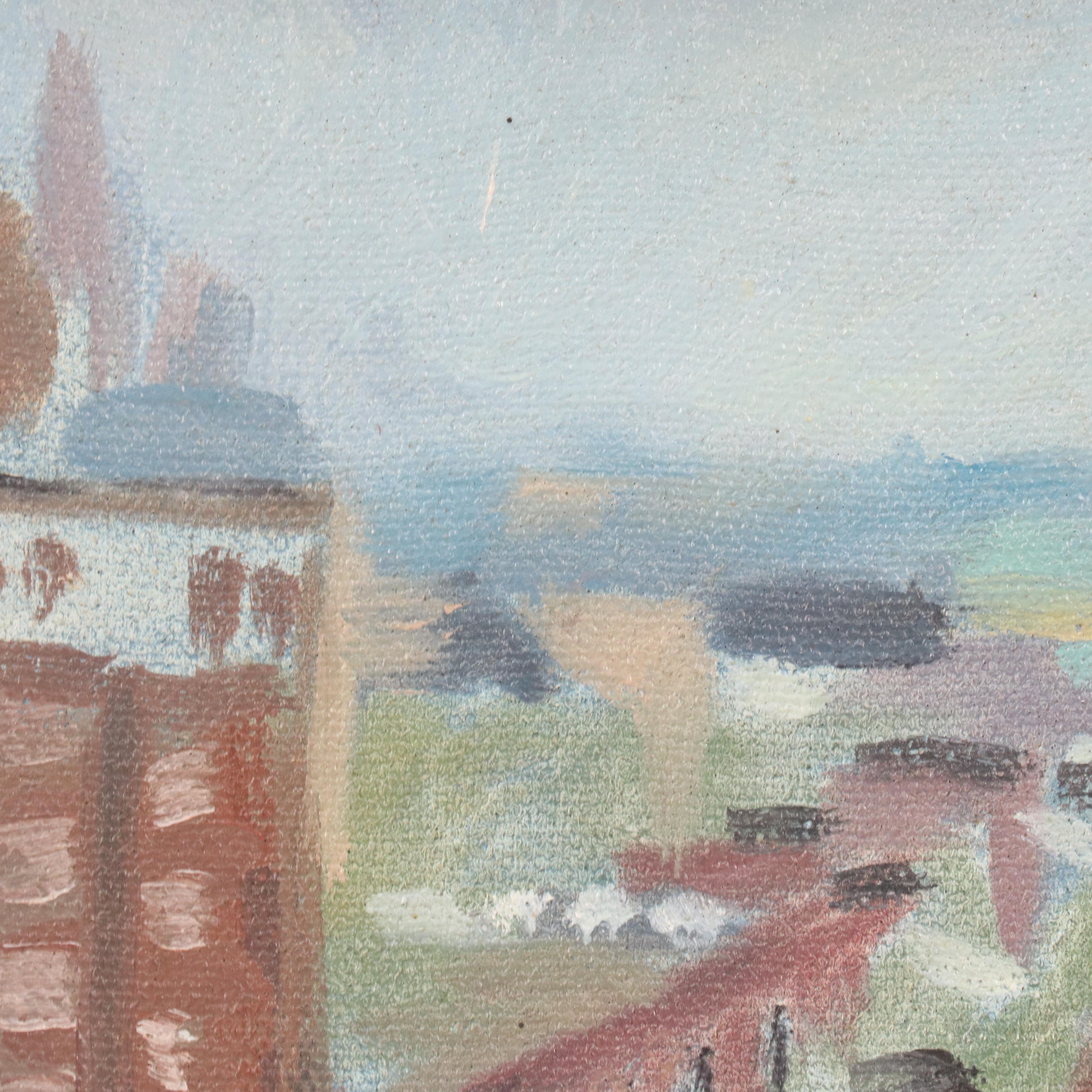 Urban Cityscape Acrylic Painting