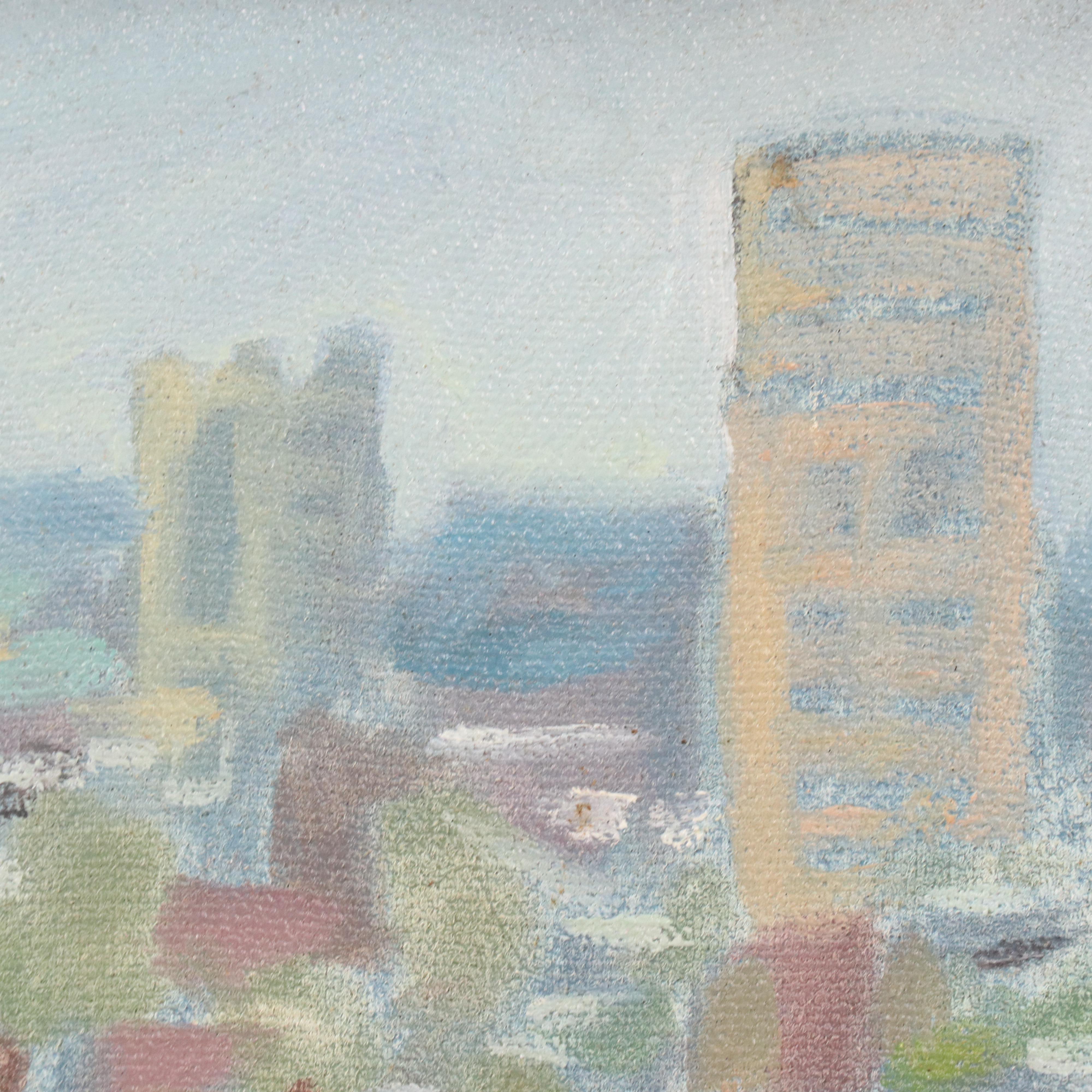 Urban Cityscape Acrylic Painting