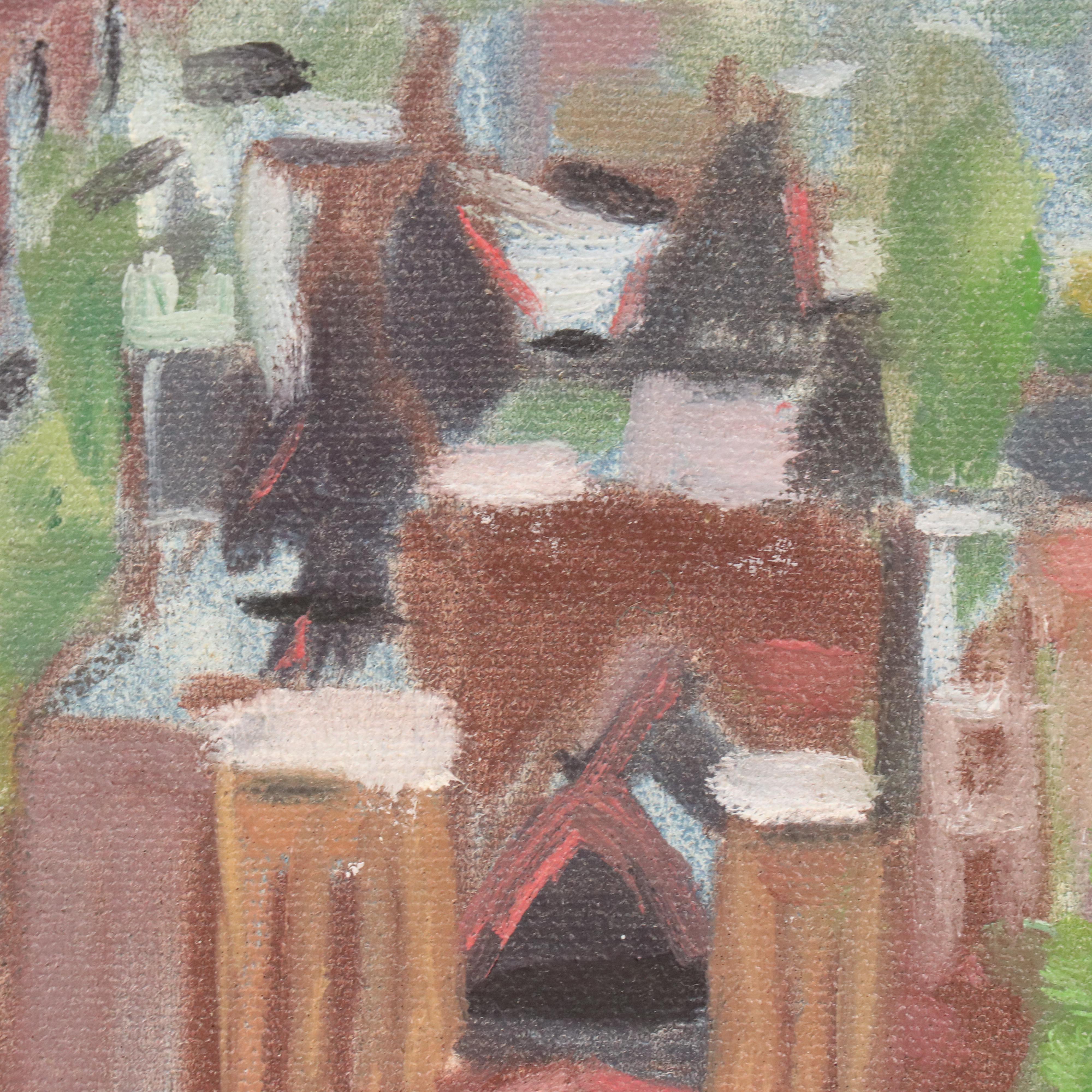 Urban Cityscape Acrylic Painting