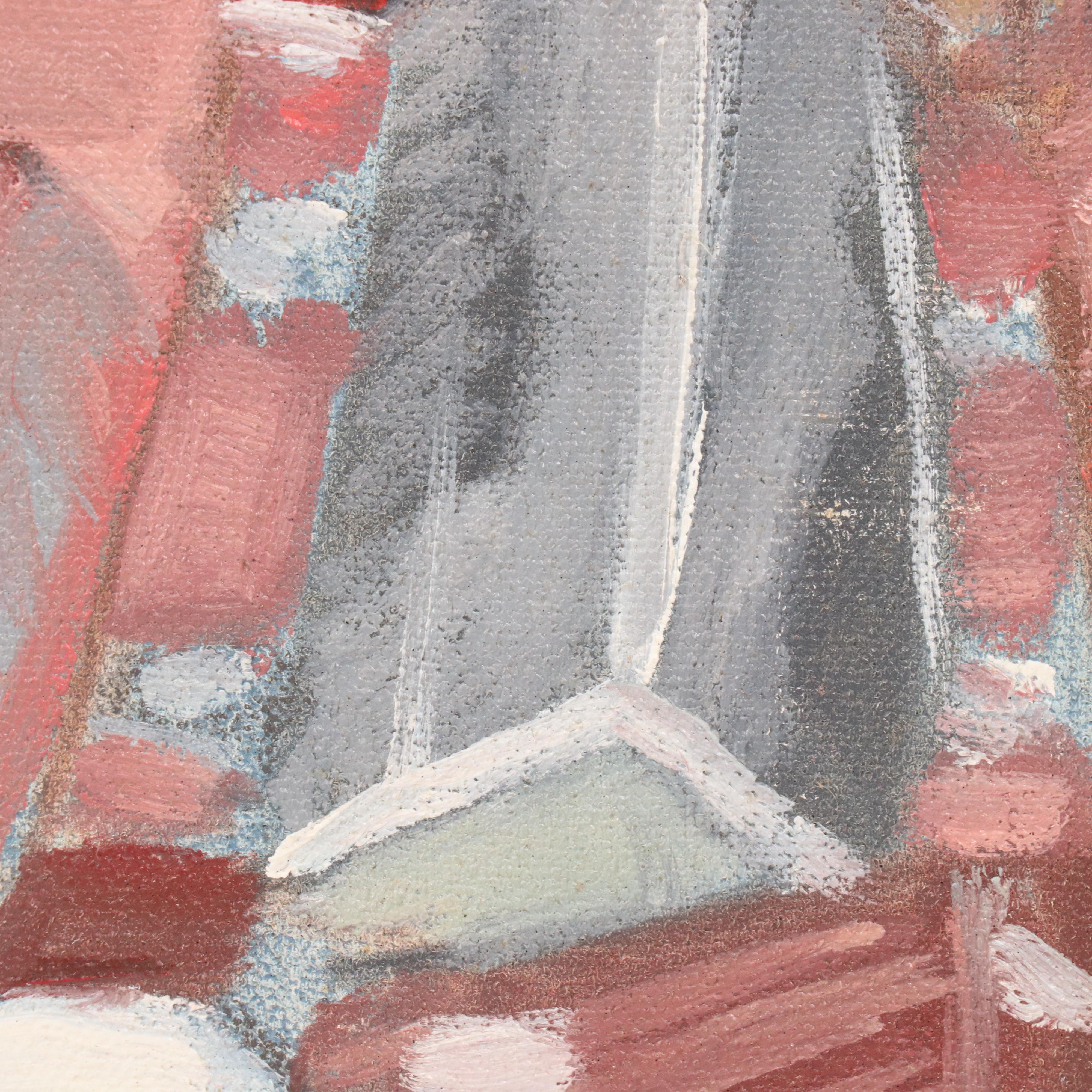 Urban Cityscape Acrylic Painting