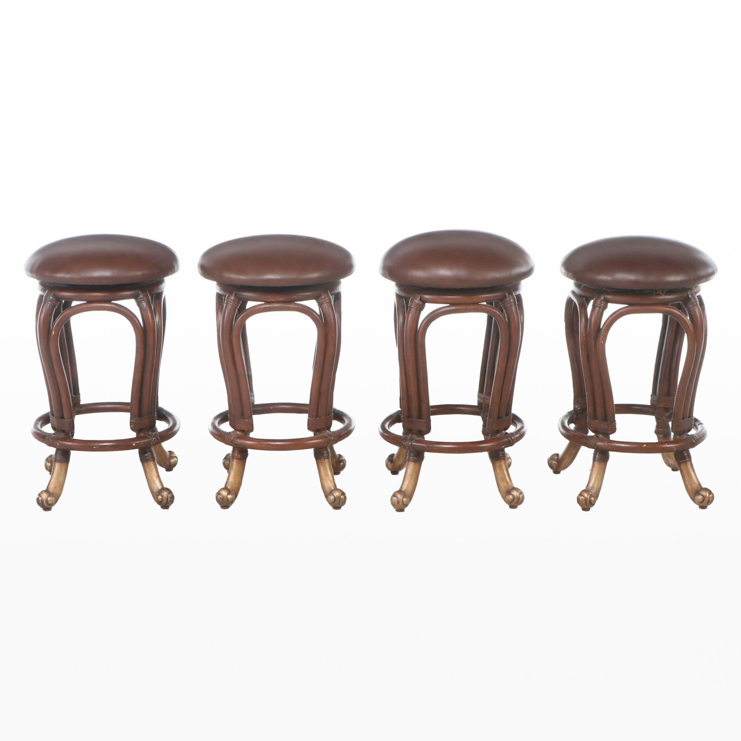 Art of Four Lexington Home Art Nouveau Style Bentwood  Stools