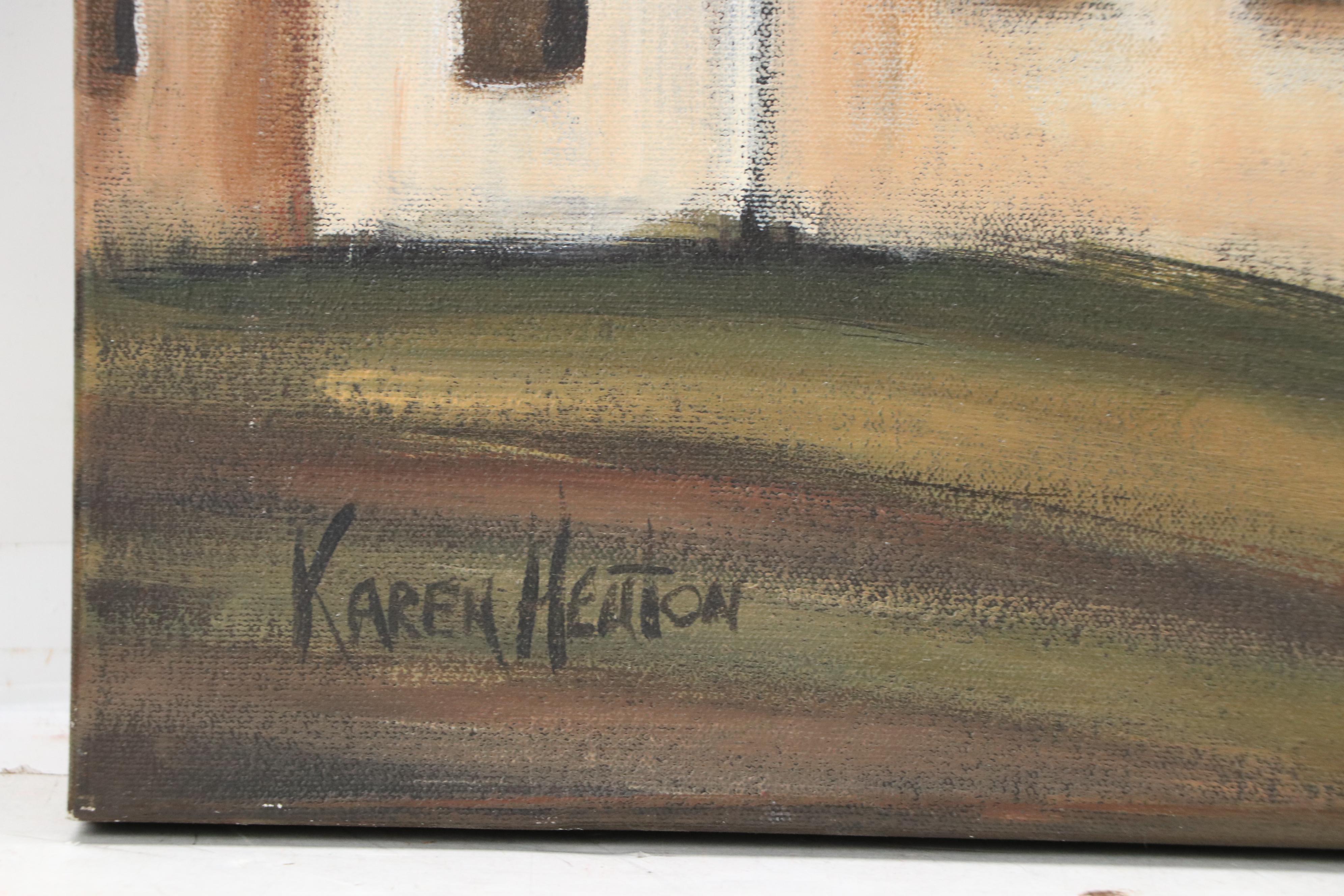 Karen Heaton Stylized Oil Painting with Countryside Landscape
