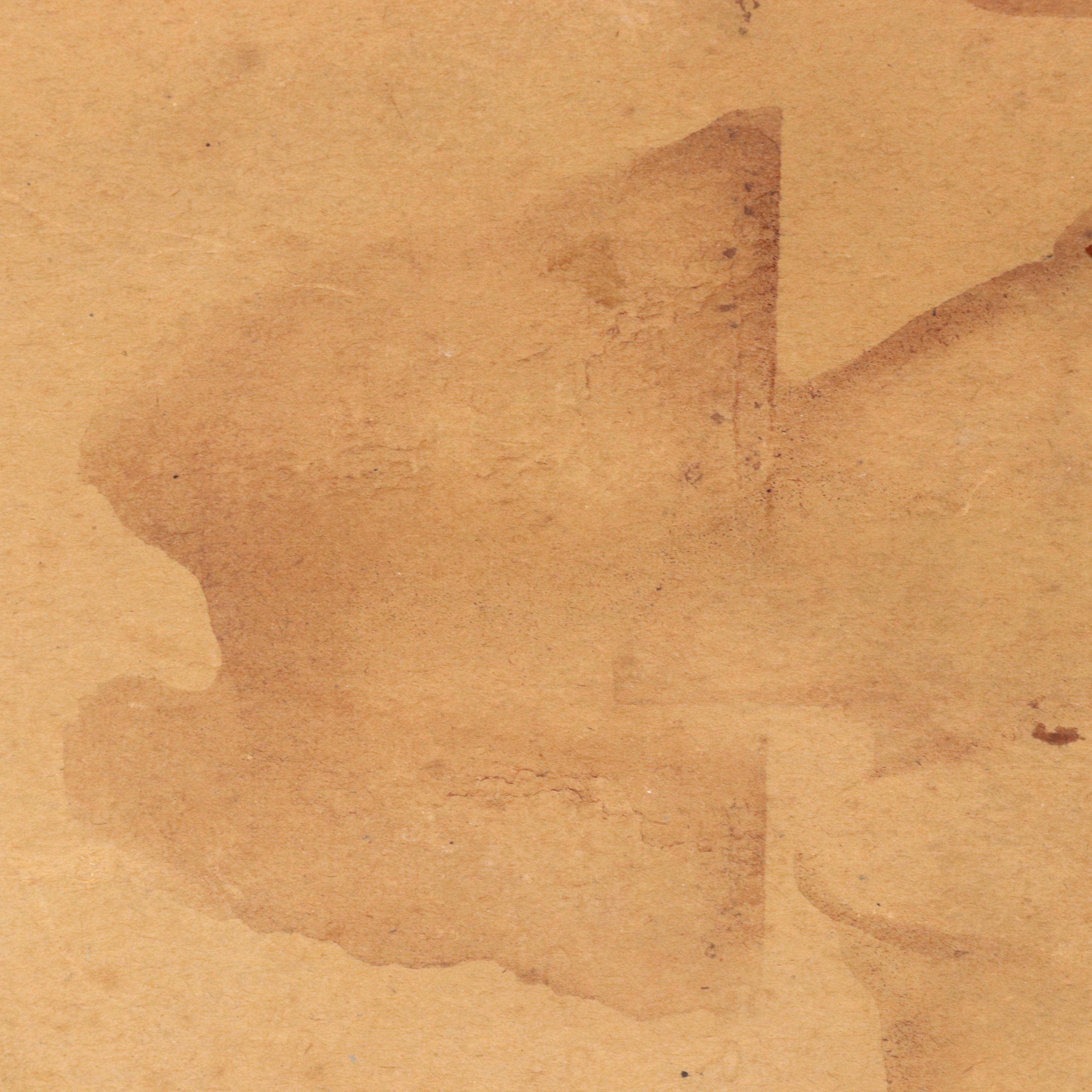 American Winter Watercolor Landscape of Marbuan Mine, Buffalo, 1936