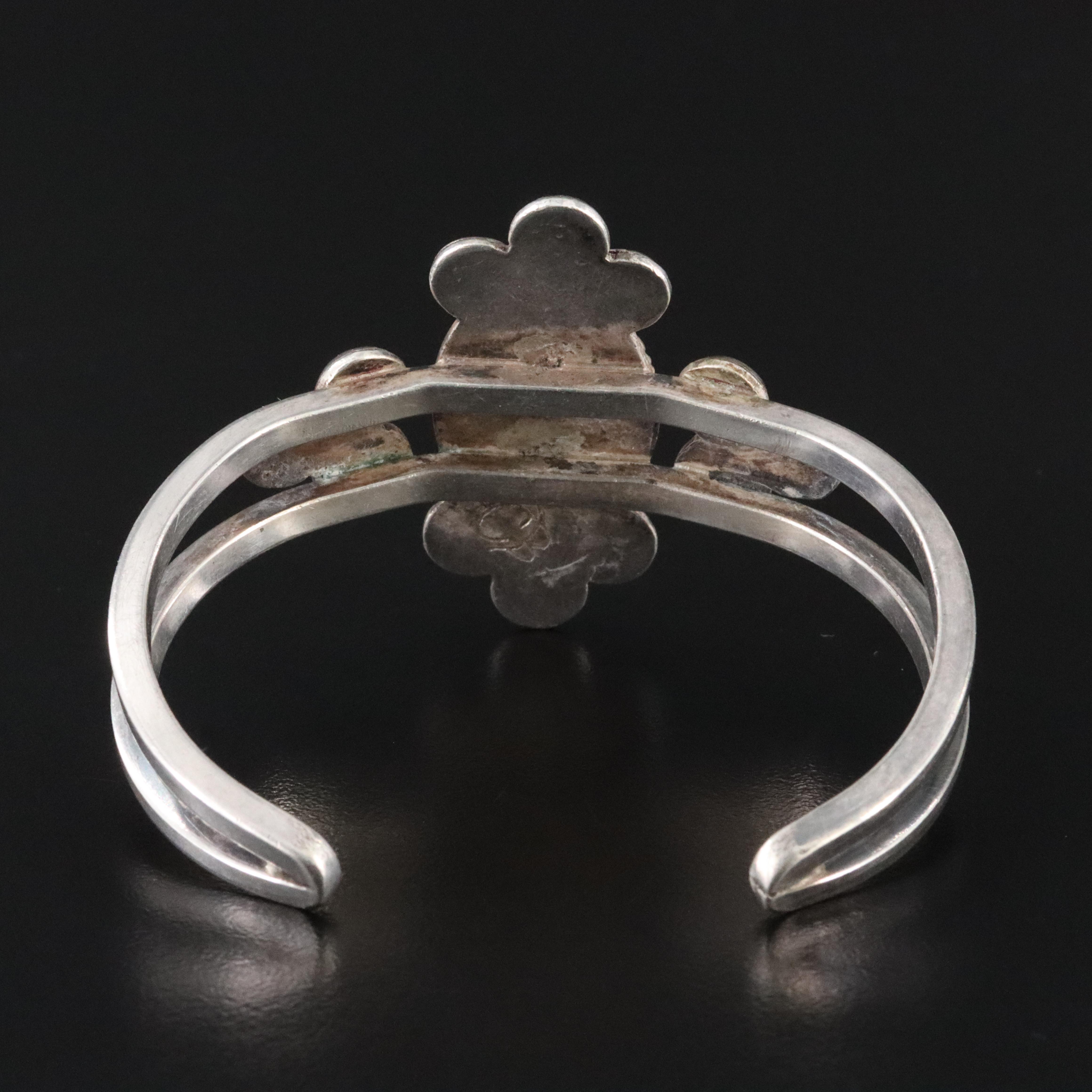 Southwestern Sterling Turquoise Cuff Bracelet