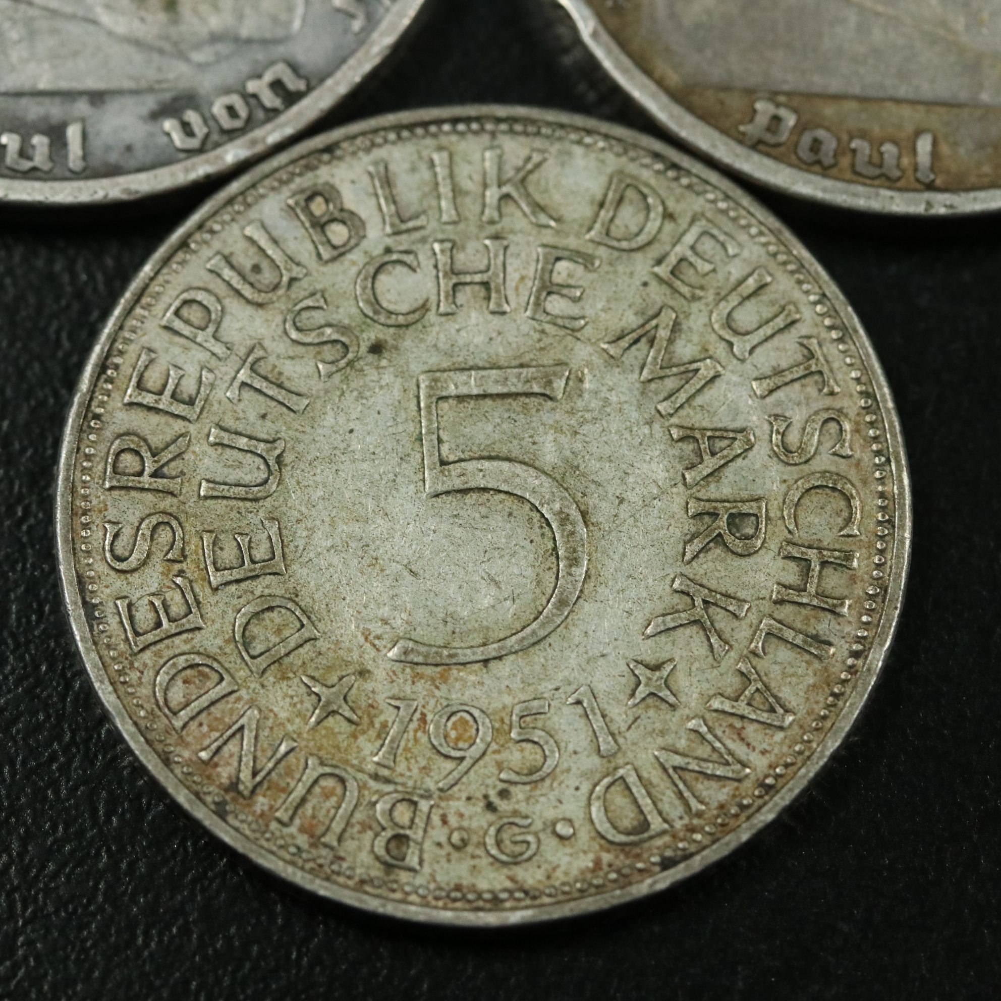 Three German Silver 5 Mark Coins
