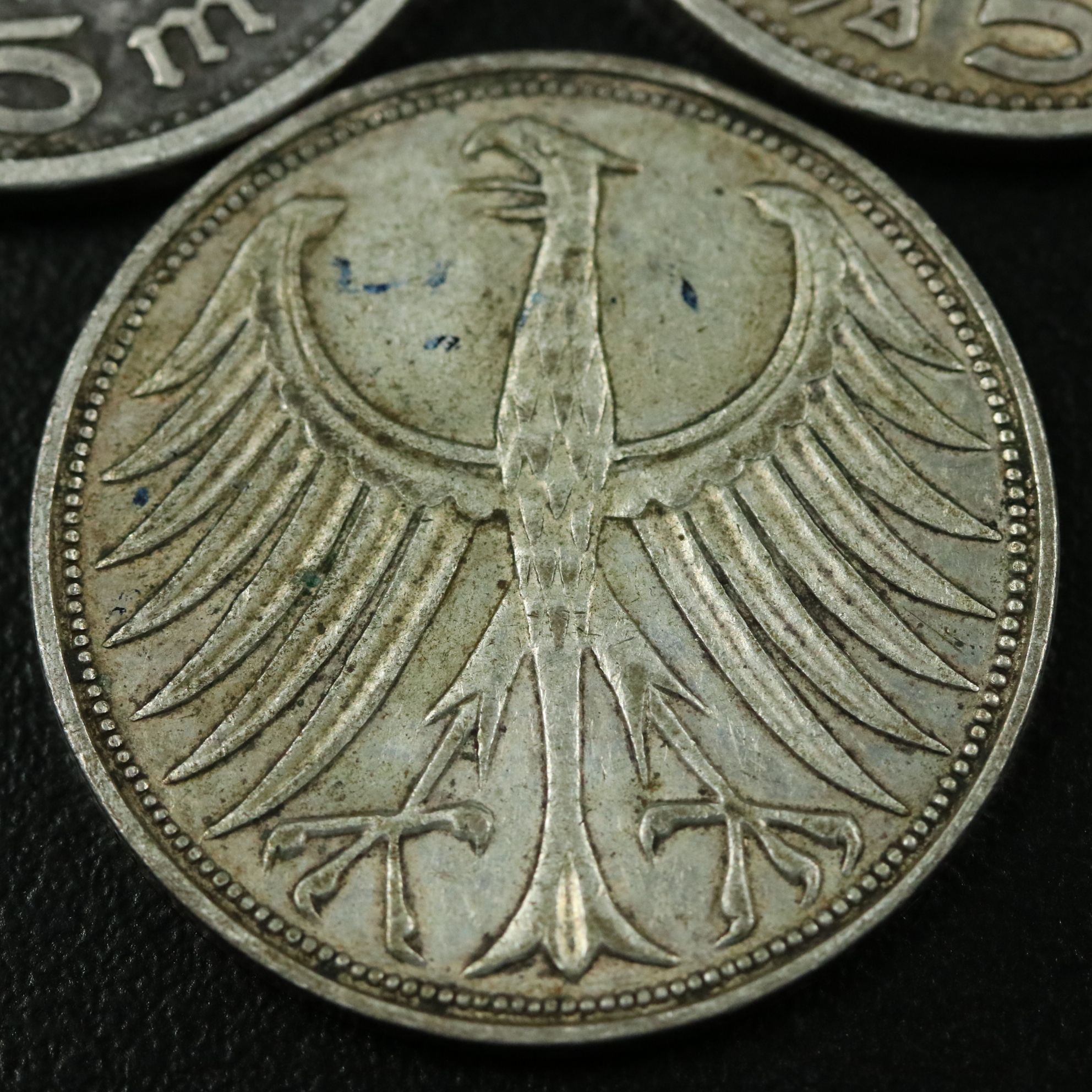 Three German Silver 5 Mark Coins