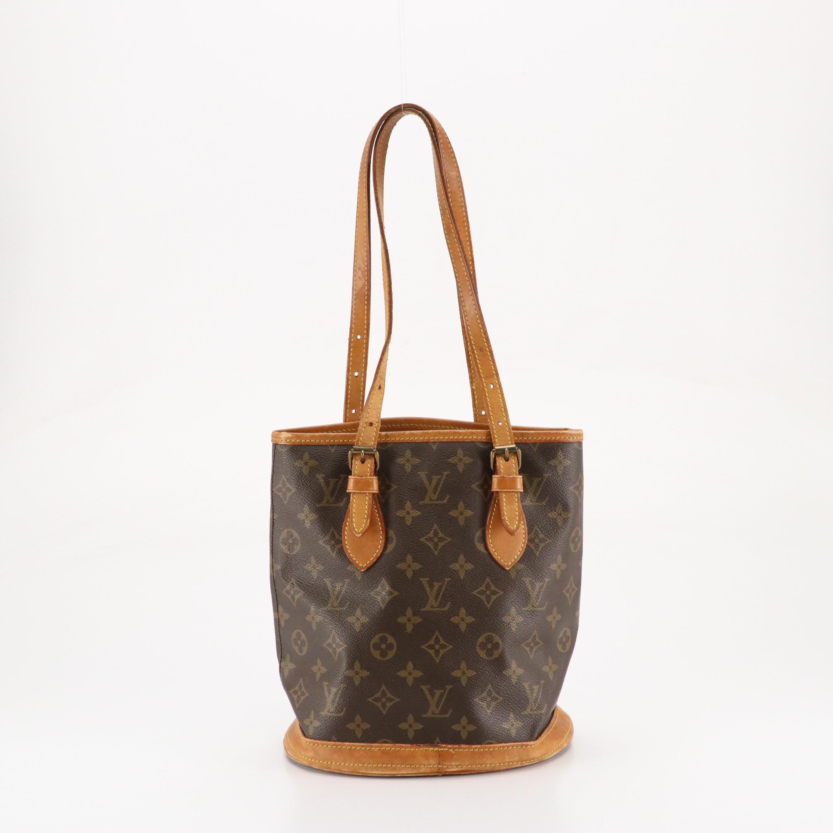 Louis Vuitton Petite Bucket Bag in Monogram Canvas and Vachetta Leather