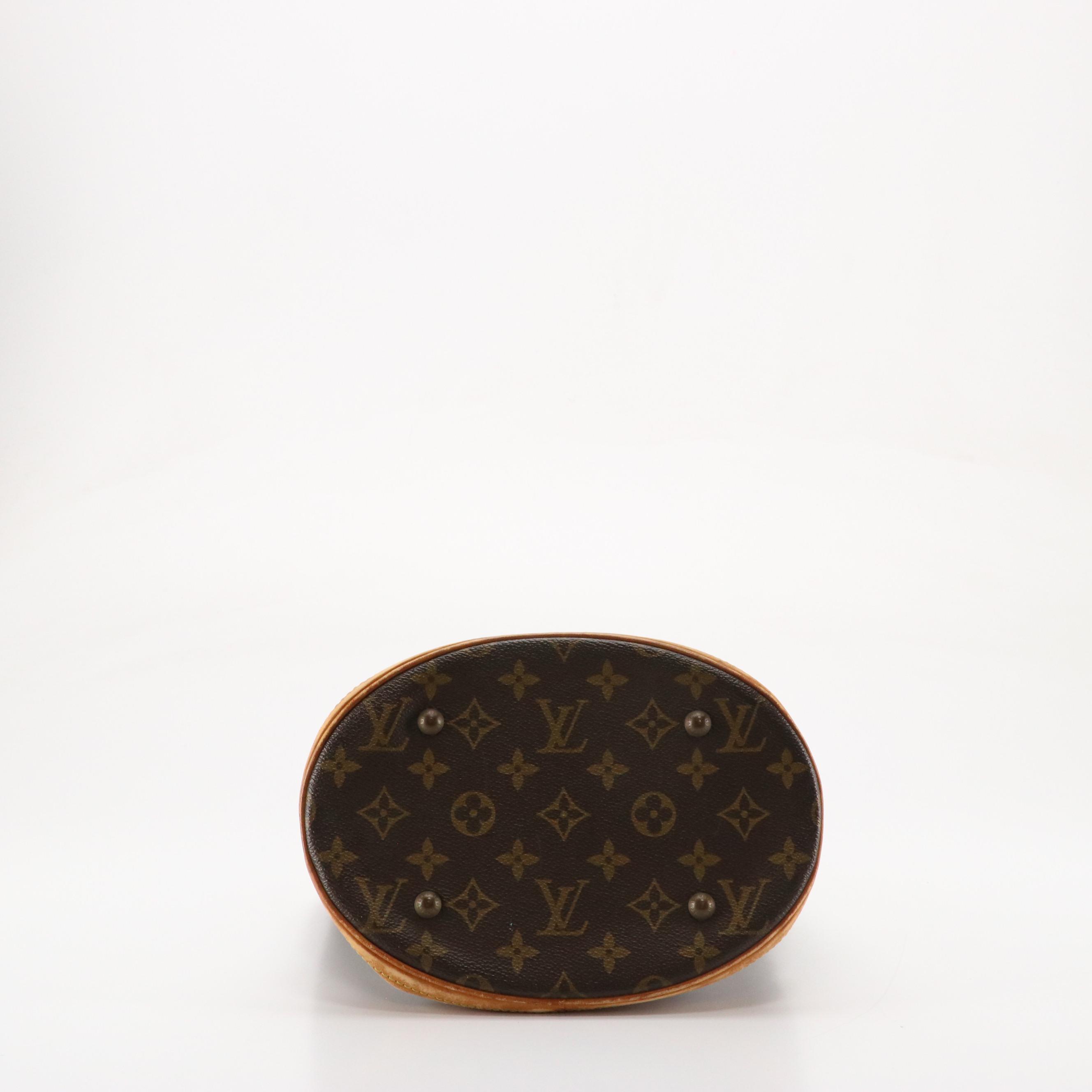Louis Vuitton Petite Bucket Bag in Monogram Canvas and Vachetta Leather