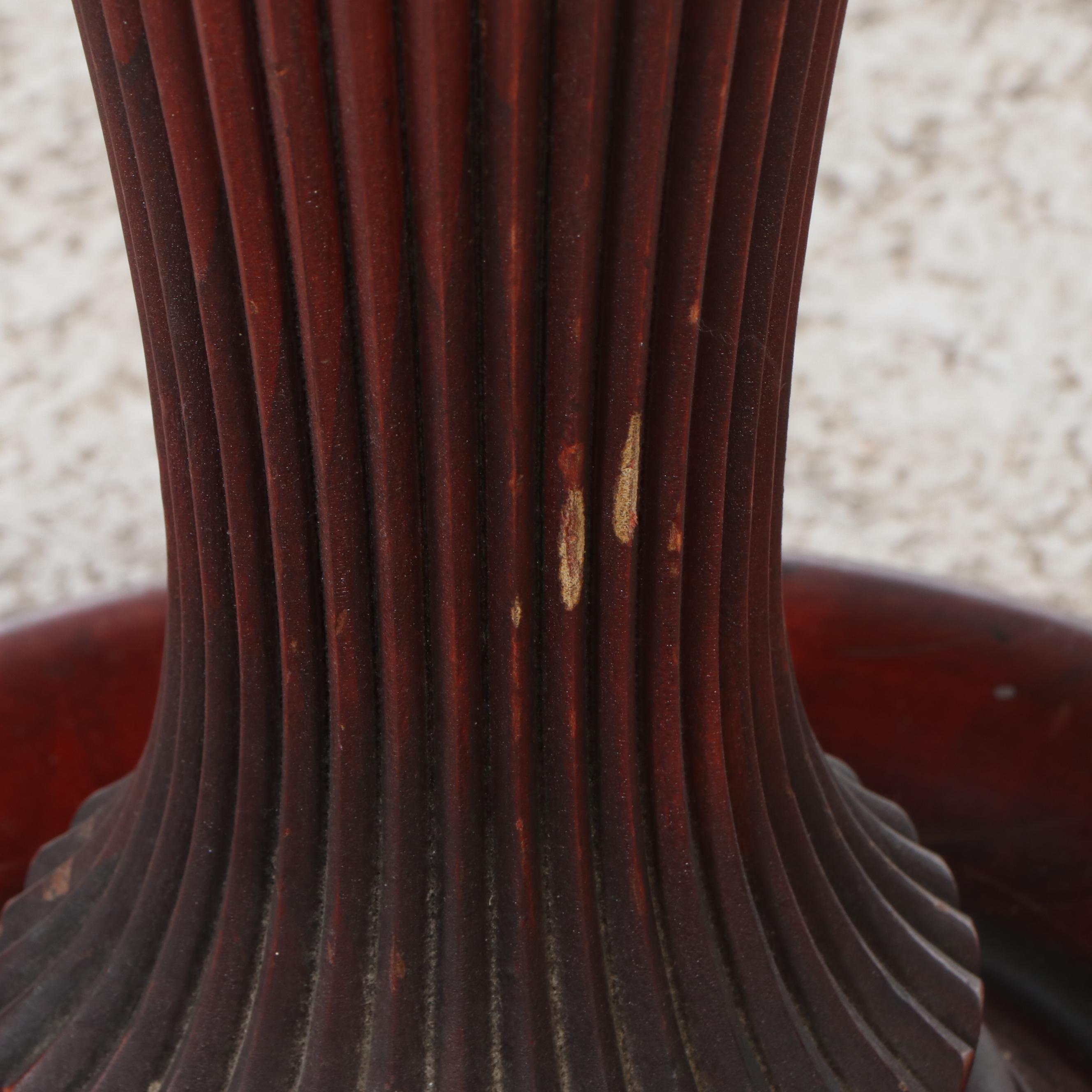 Edwardian Style Carved Mahogany Pedestal Stand, 20th Century
