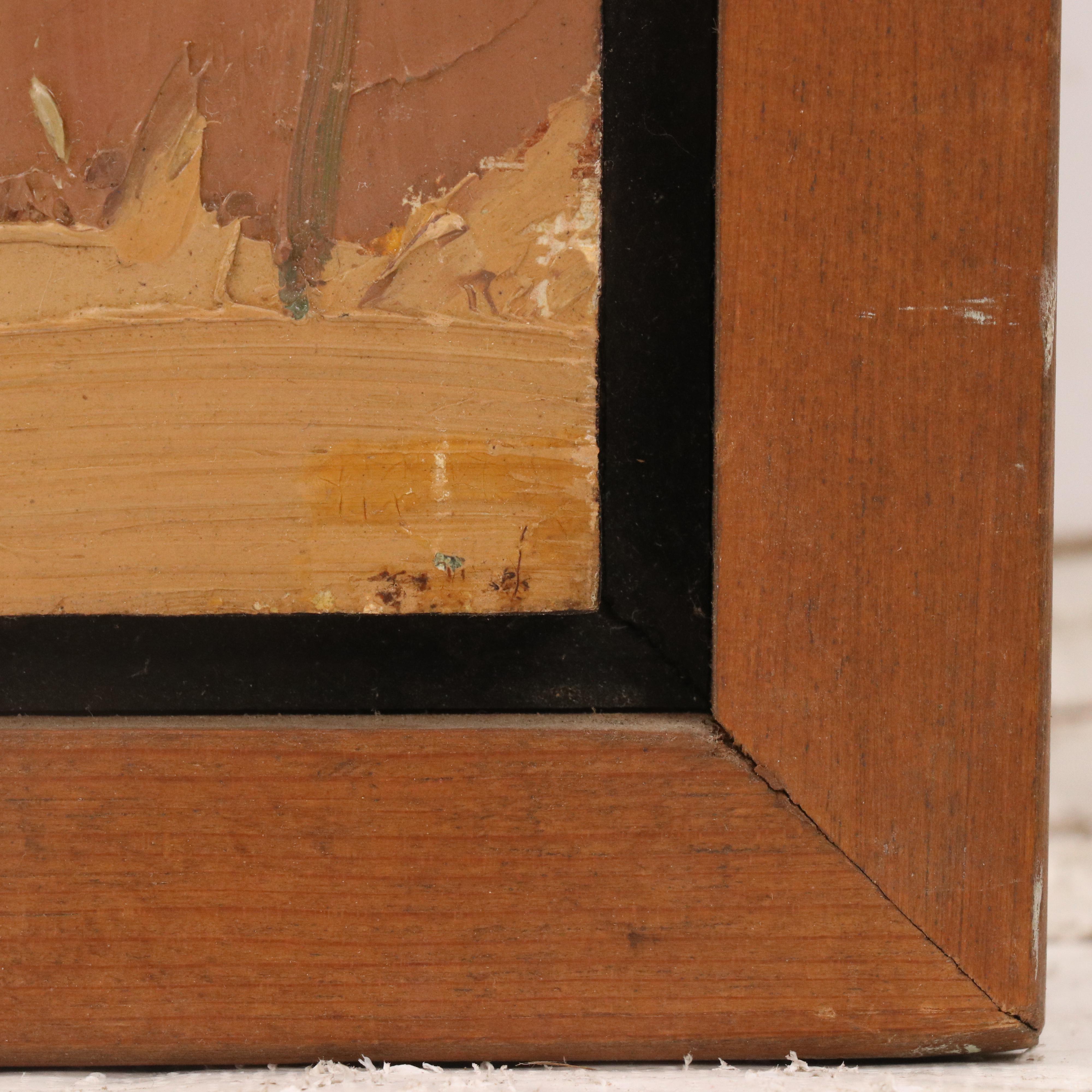 Lee Seebach Cityscape Oil Painting "Smoke Stack - Chicago," 1975