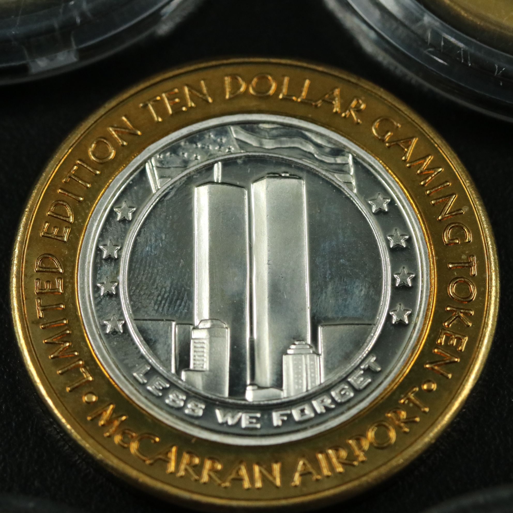 Five Ten Dollar Casino Tokens with .999 Silver Centers