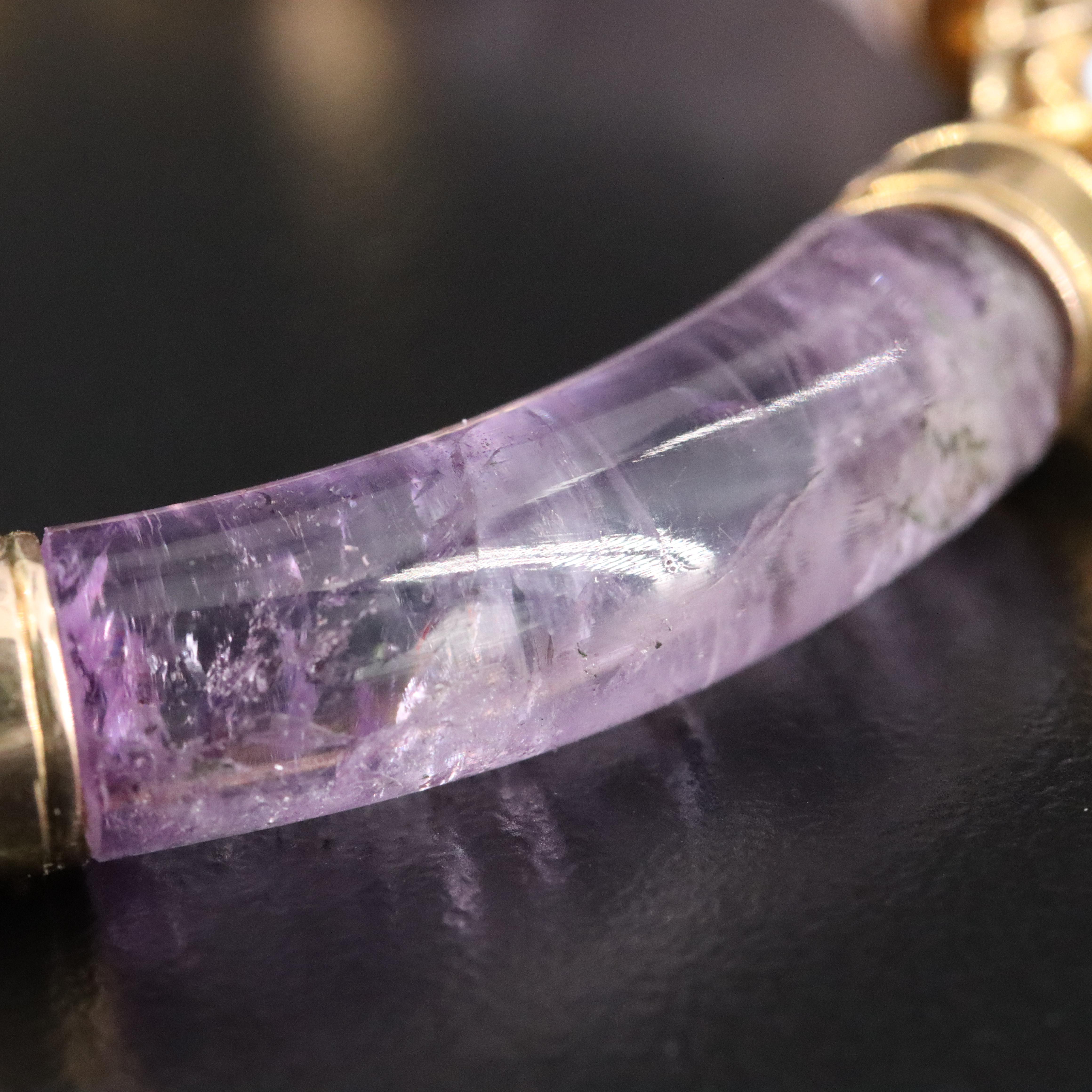 14K Gemstone Bracelet Featuring Agate, Amethyst, and Pearls