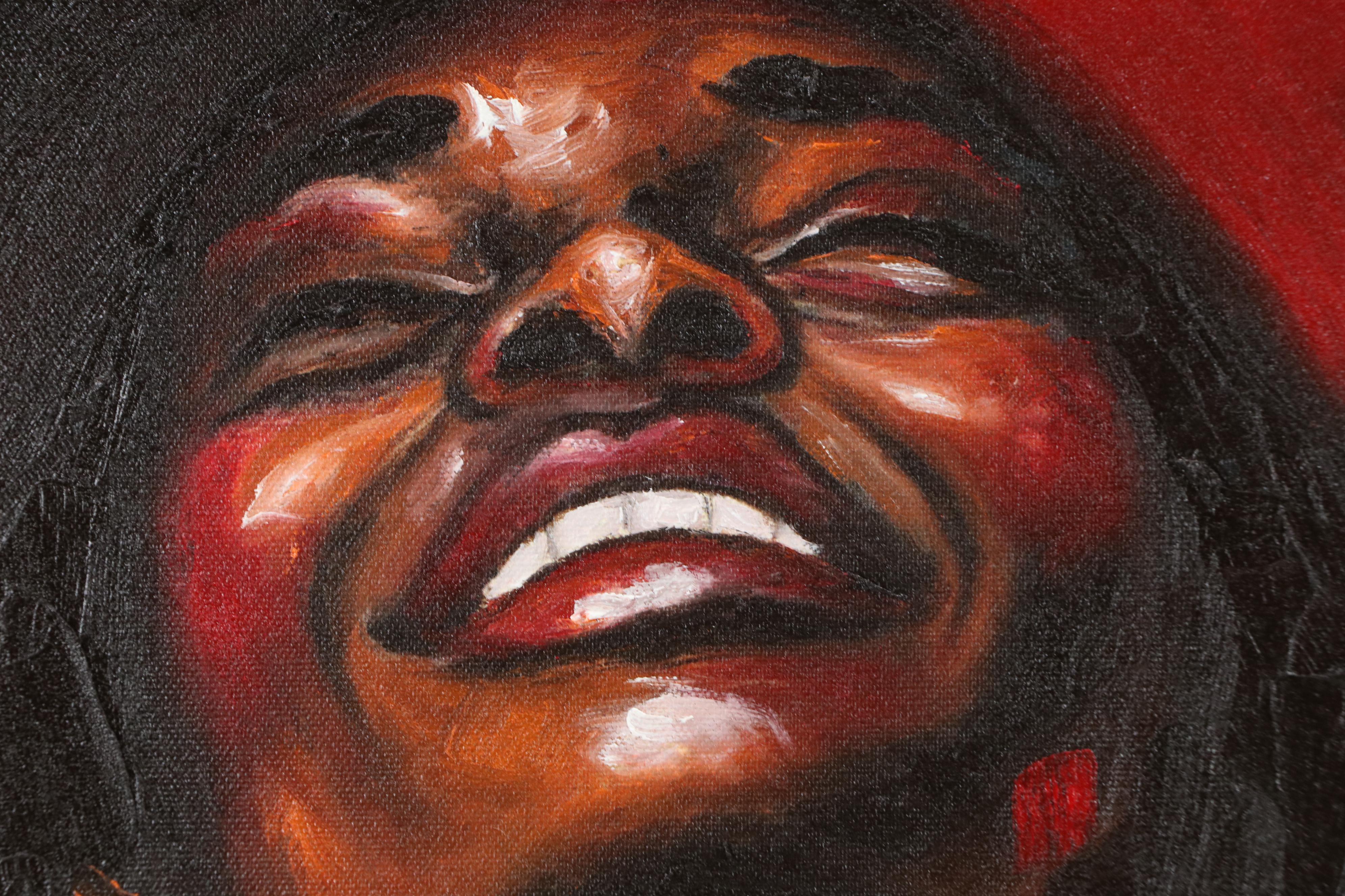 Oluwakemi Omowaire Oil Portrait "Something Joyful," 21st Century