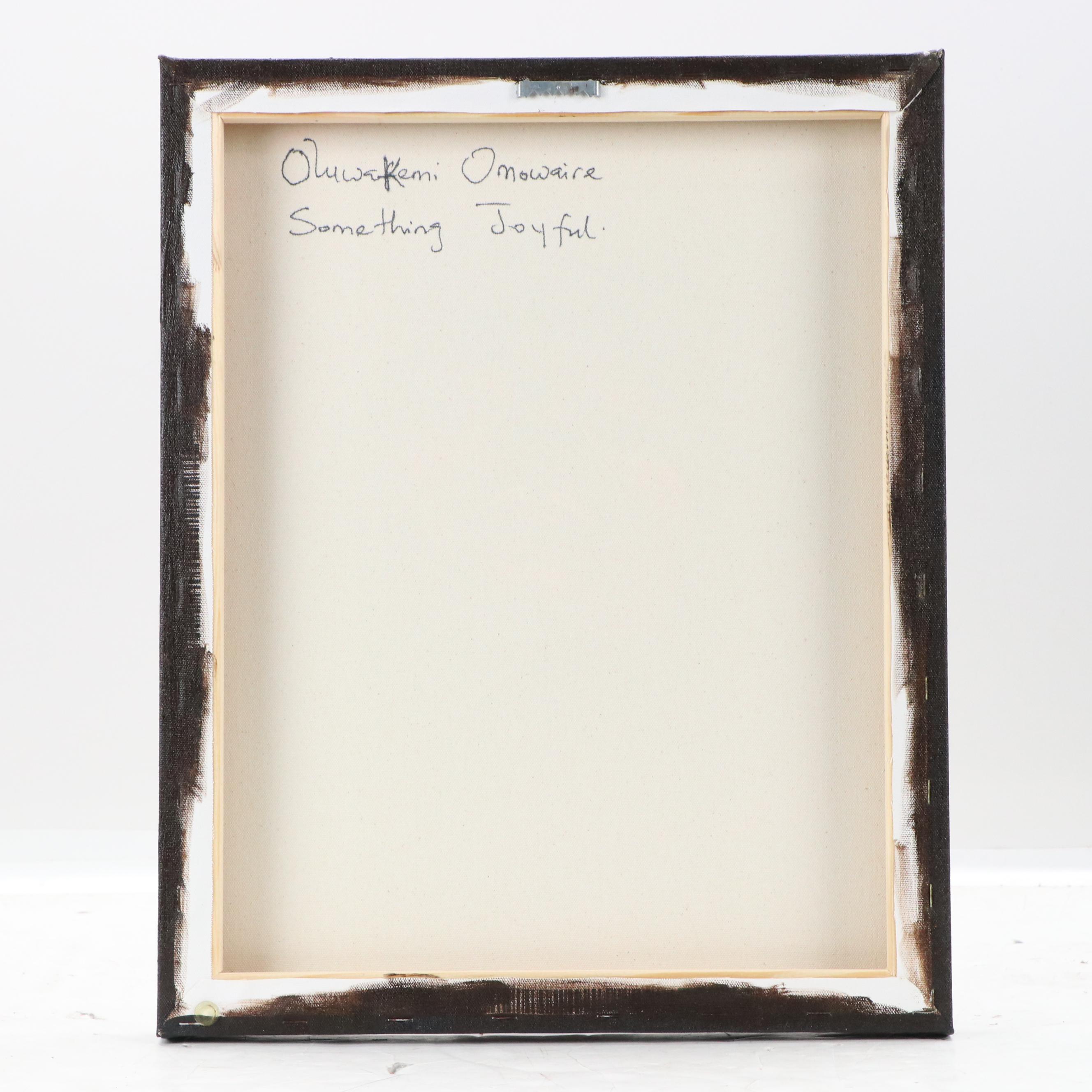 Oluwakemi Omowaire Oil Portrait "Something Joyful," 21st Century