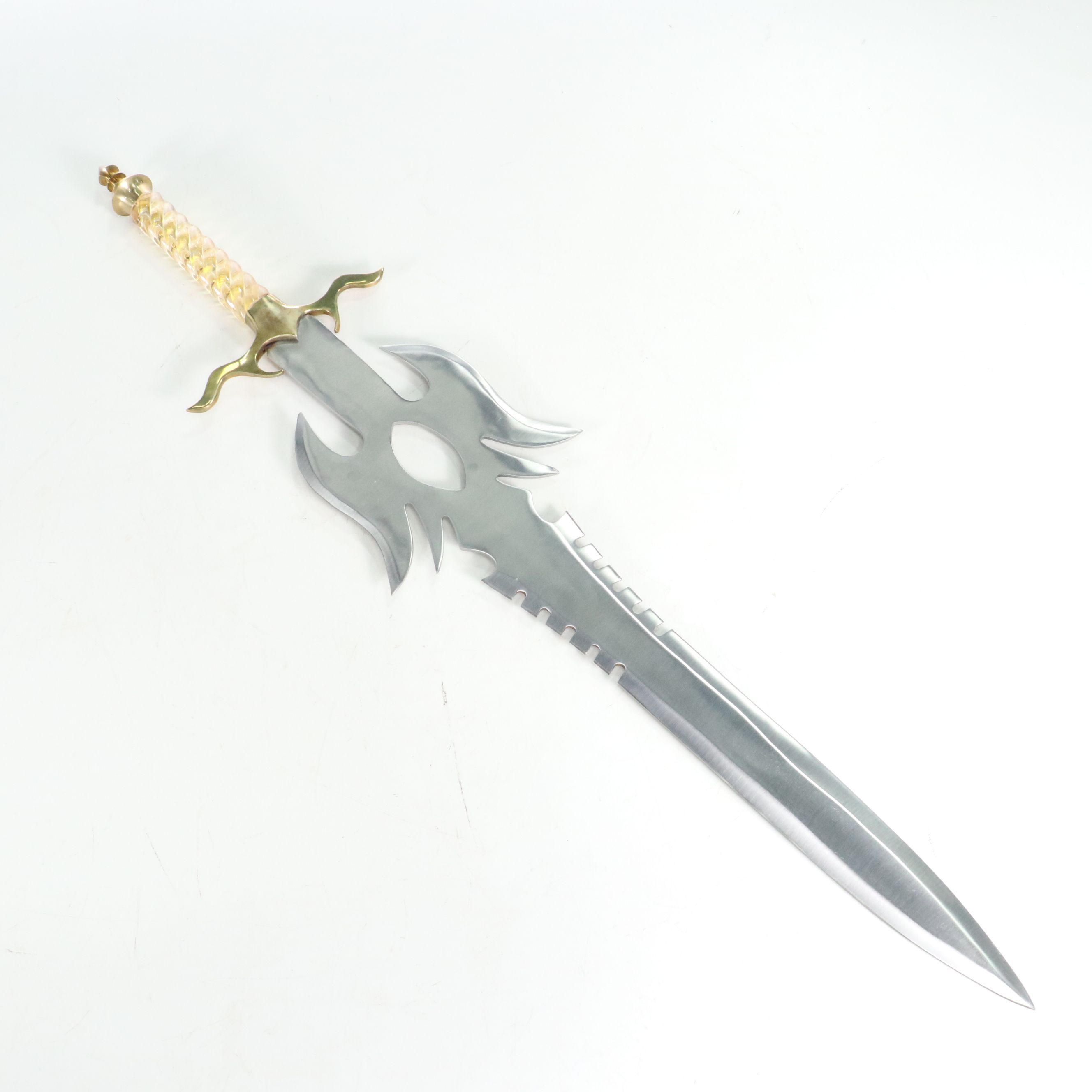 Mythical Fantasy Short Sword with Leather Scabbard