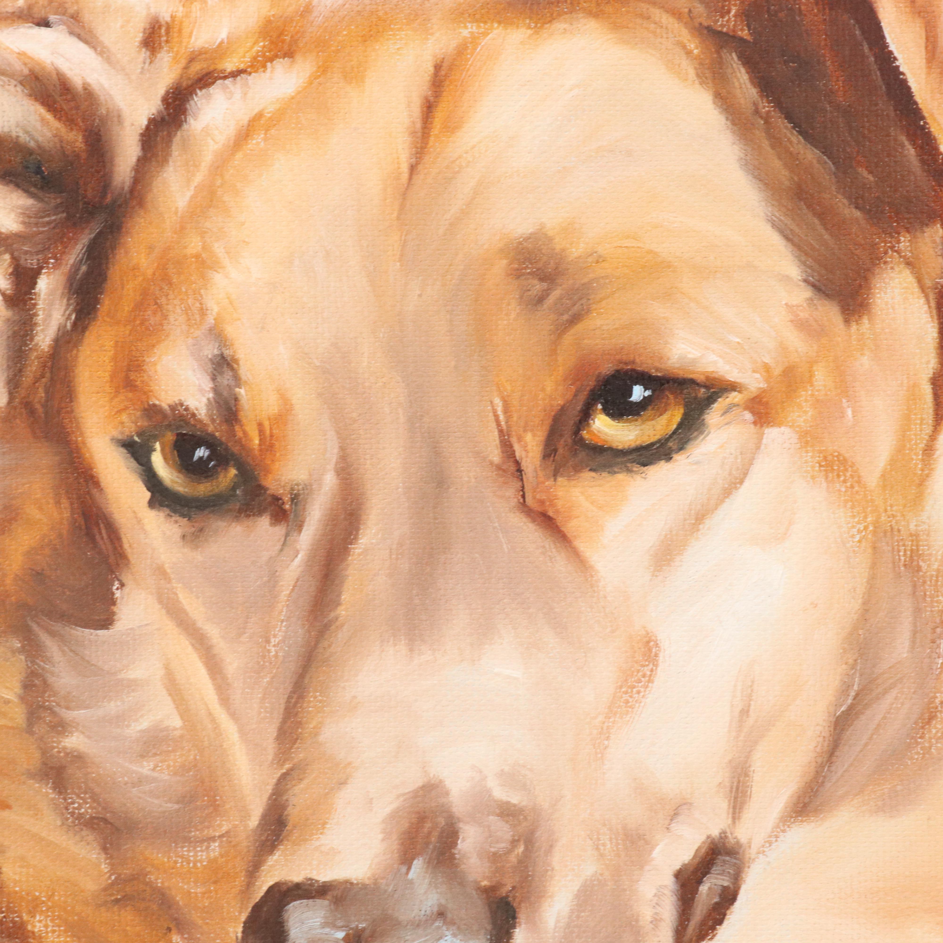 Ruth Hyatt Maystead Dog Portrait Oil Painting