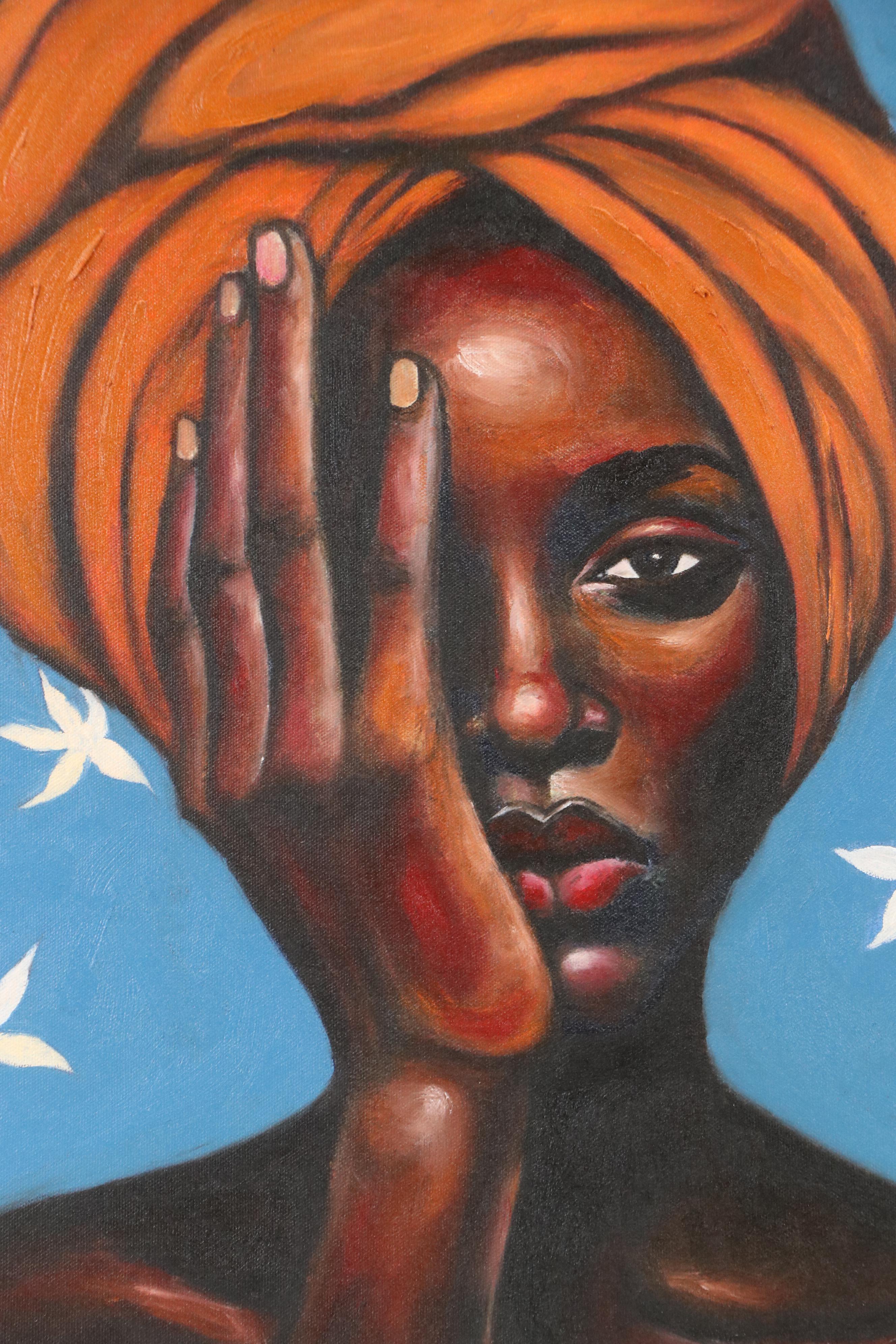 Oluwakemi Omowaire Oil Portrait "New Seasons," 21st Century