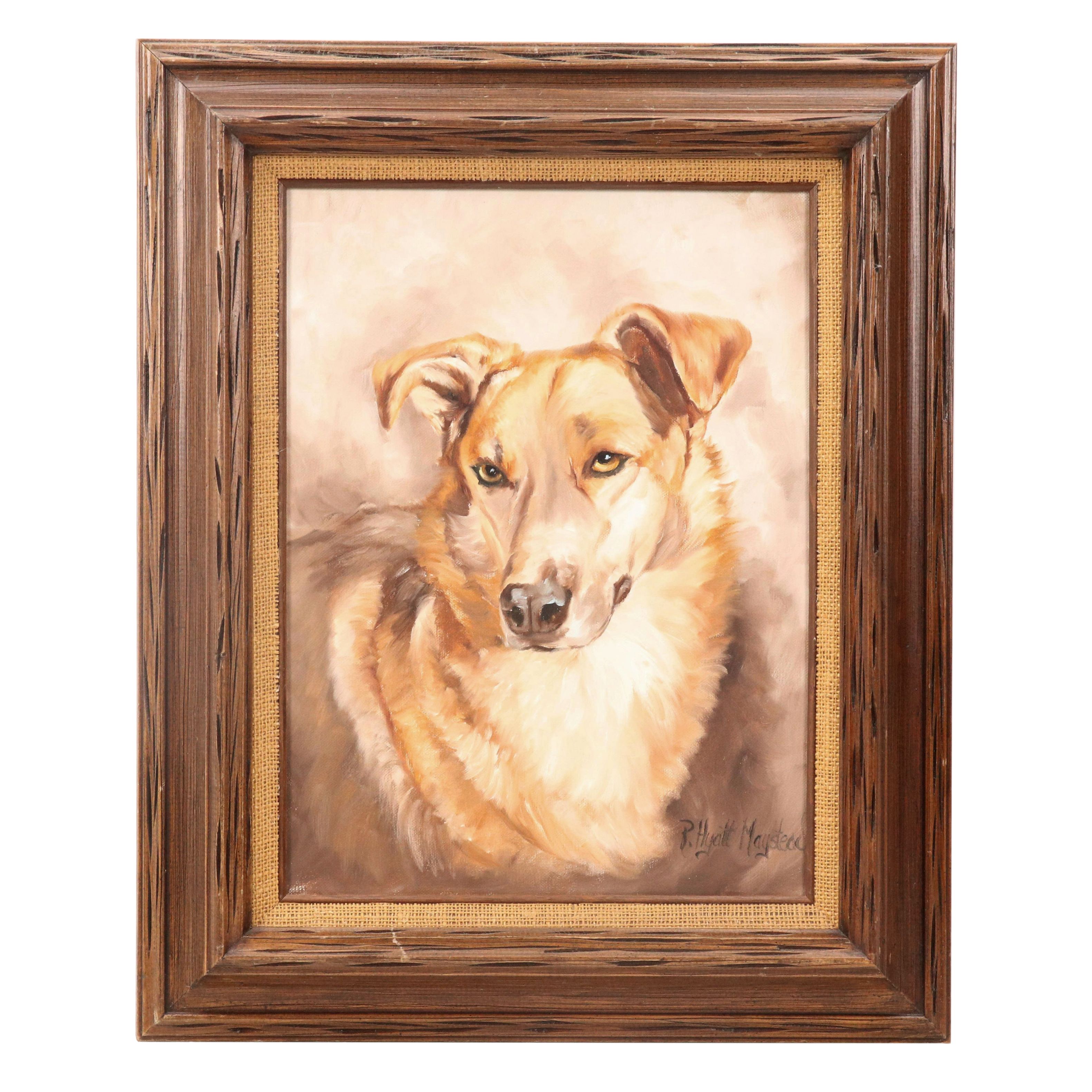 Ruth Hyatt Maystead Dog Portrait Oil Painting