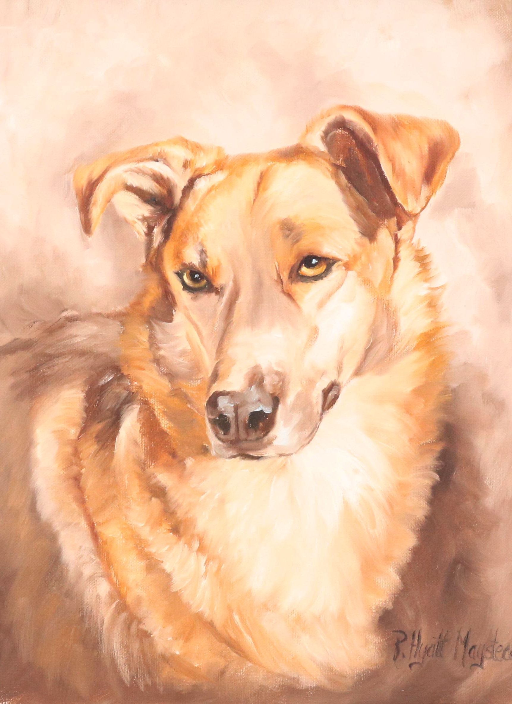 Ruth Hyatt Maystead Dog Portrait Oil Painting