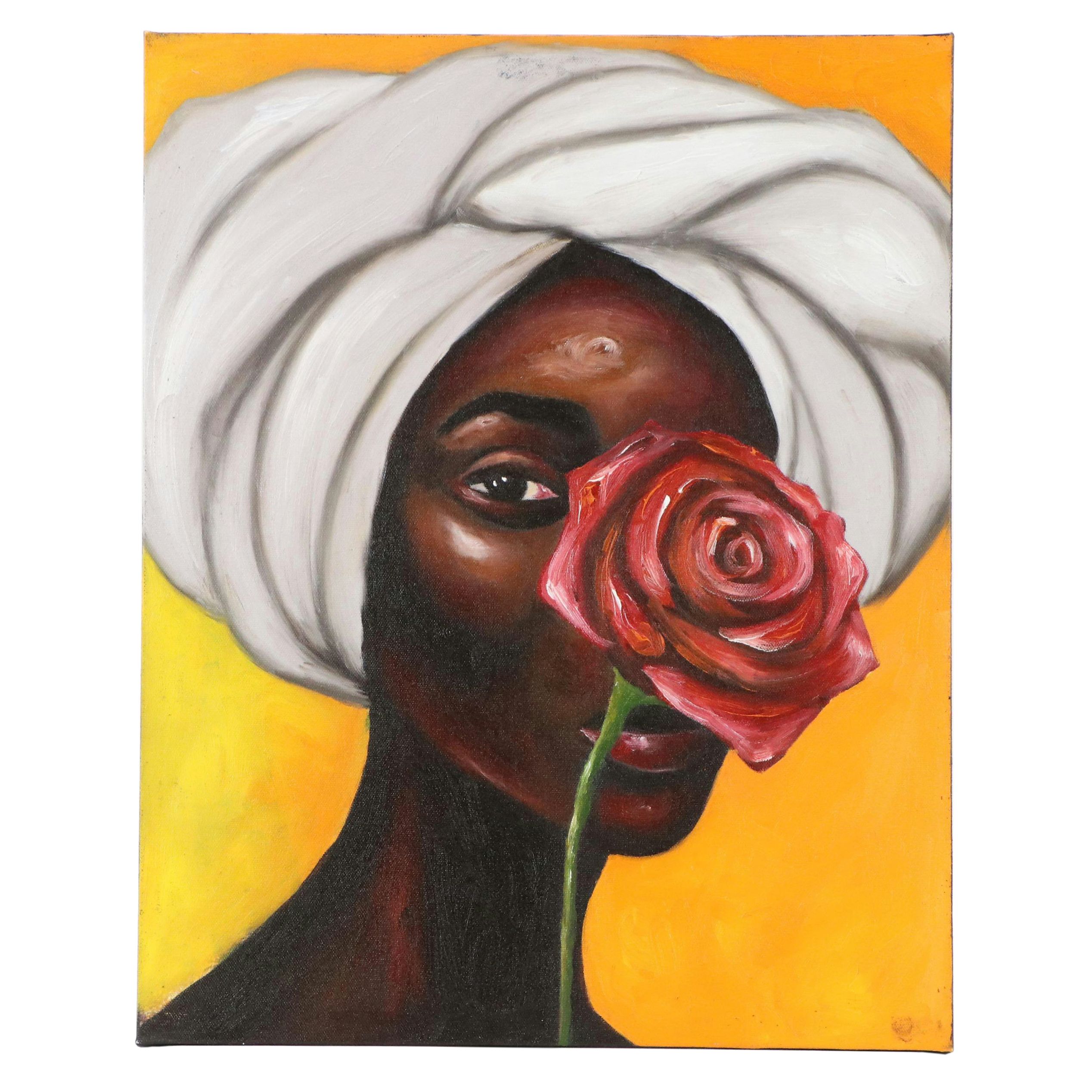 Oluwakemi Omowaire Oil Portrait "As You See Me," 21st Century