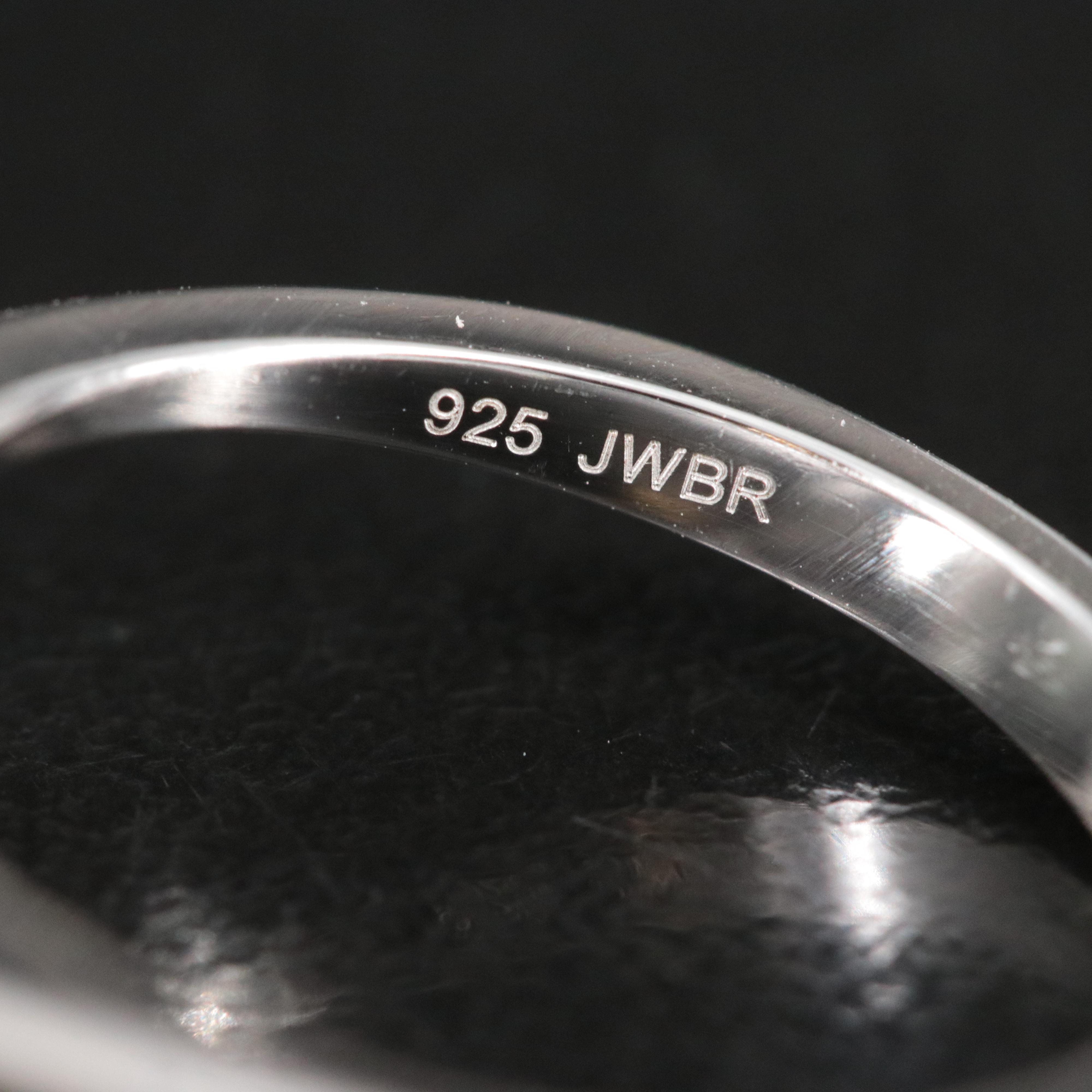 Sterling Amethyst and Diamond Ring