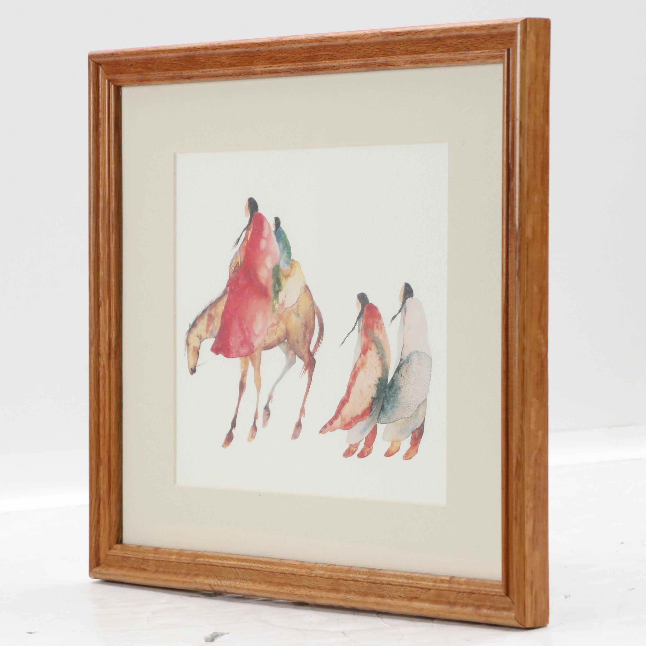 Pair of Offset Lithographs After Carol Grigg Including "First Angels"