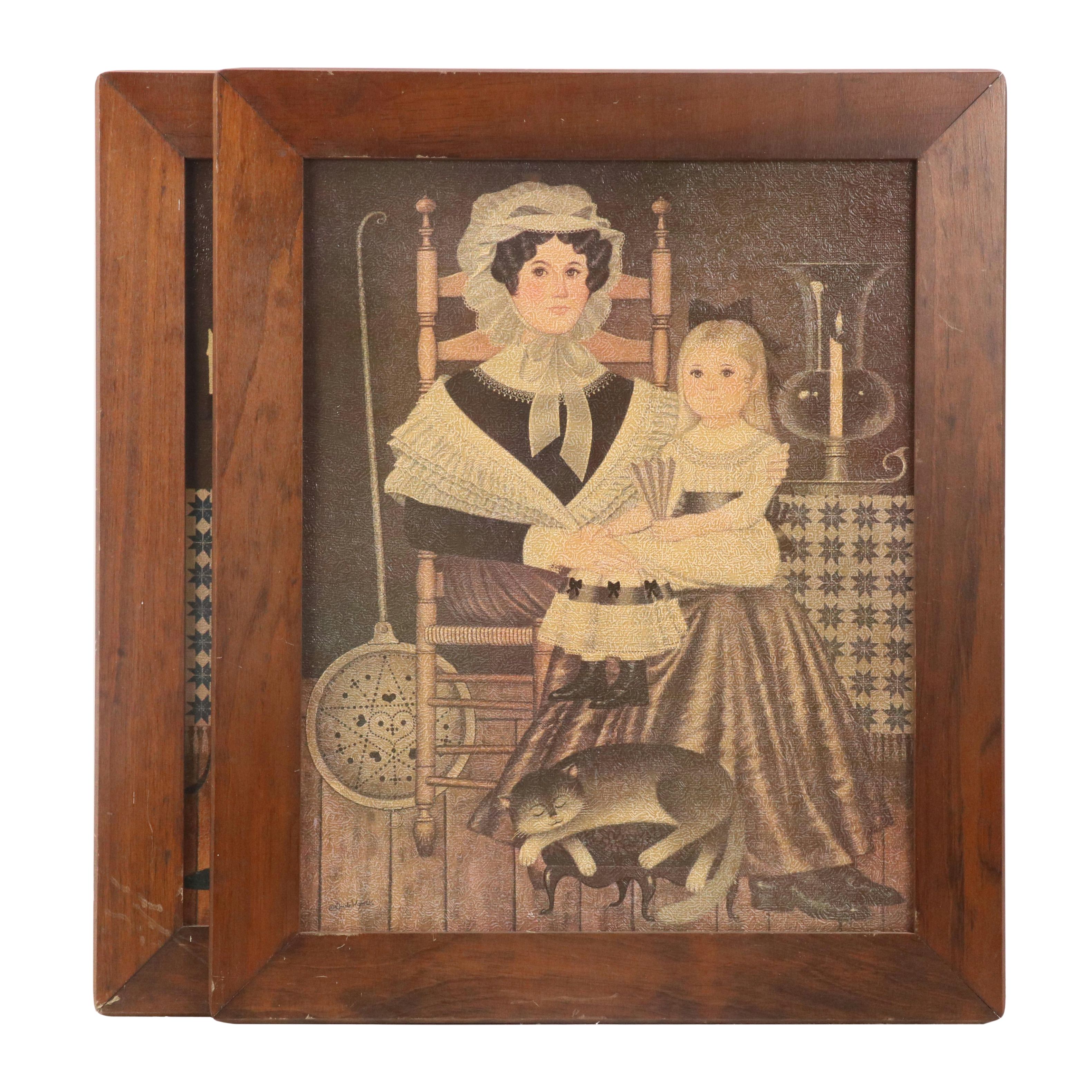 Folk Art Offset Lithographs After Charles Wysocki