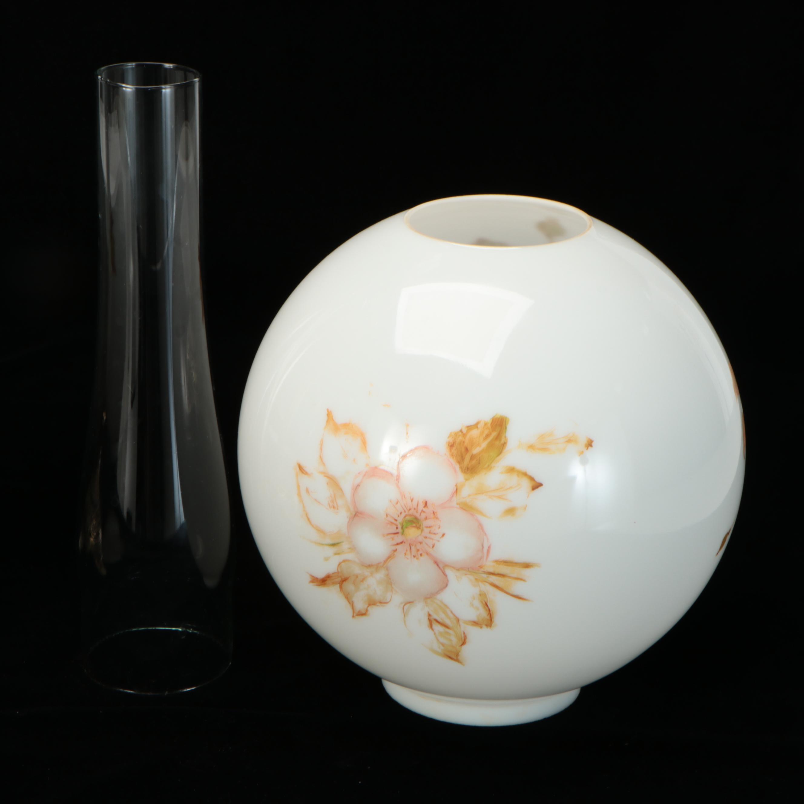 Victorian Bradley & Hubbard Brass Banquet Oil Lamp, Antique and Adapted 20th C.