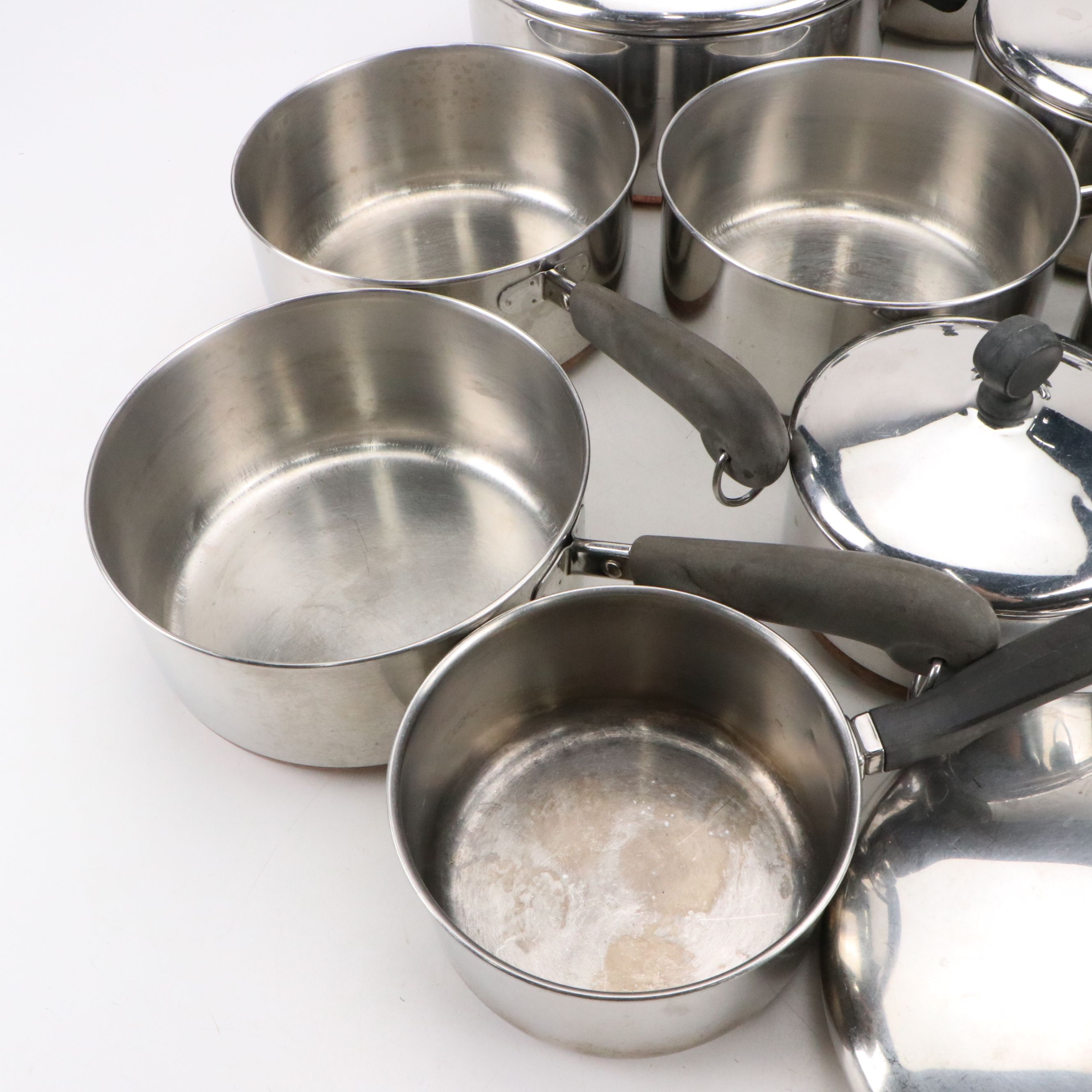 Revere Ware and Farberware Stainless Steel Pots