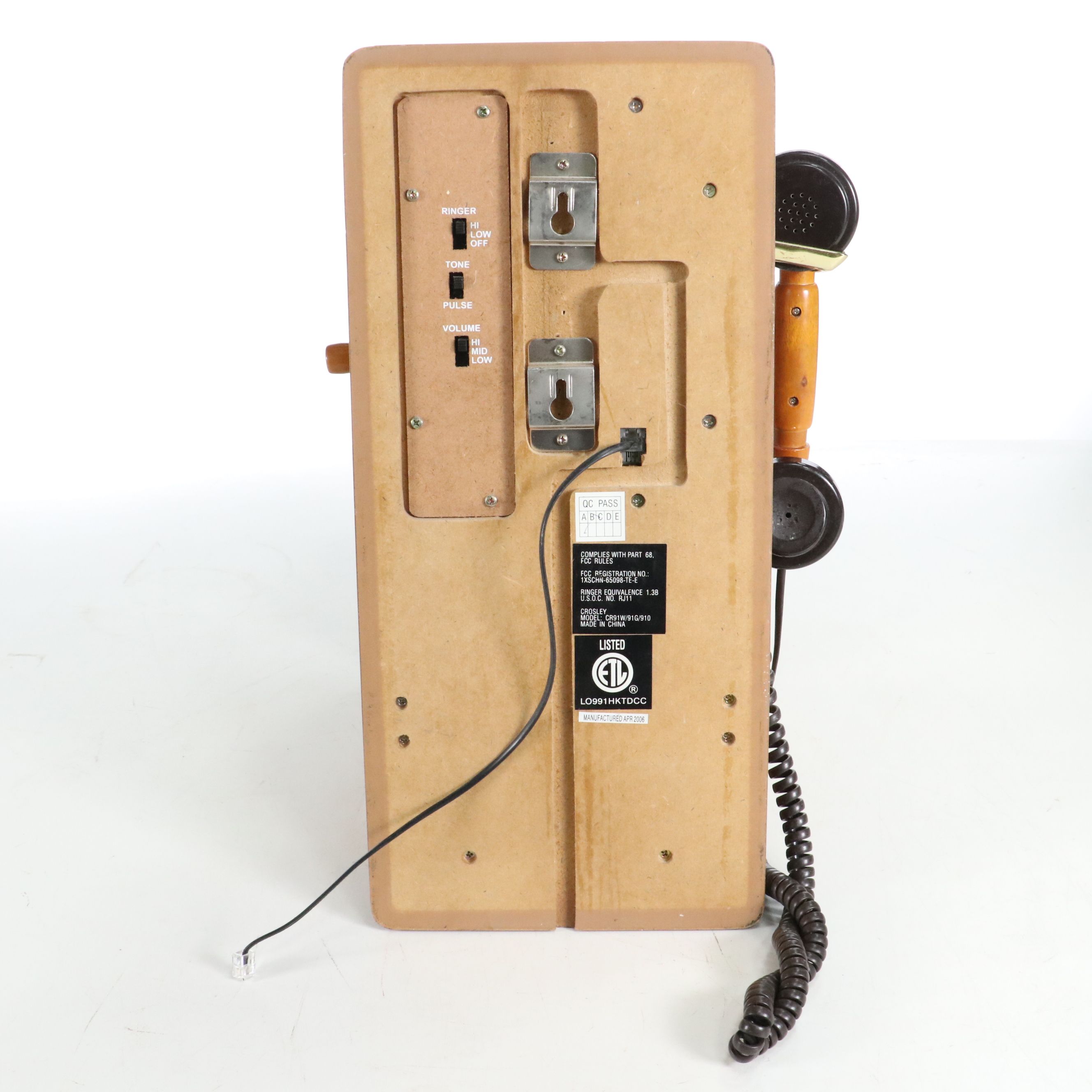 Crosley Limited Edition Wall Telephone in Oak Case, 2006