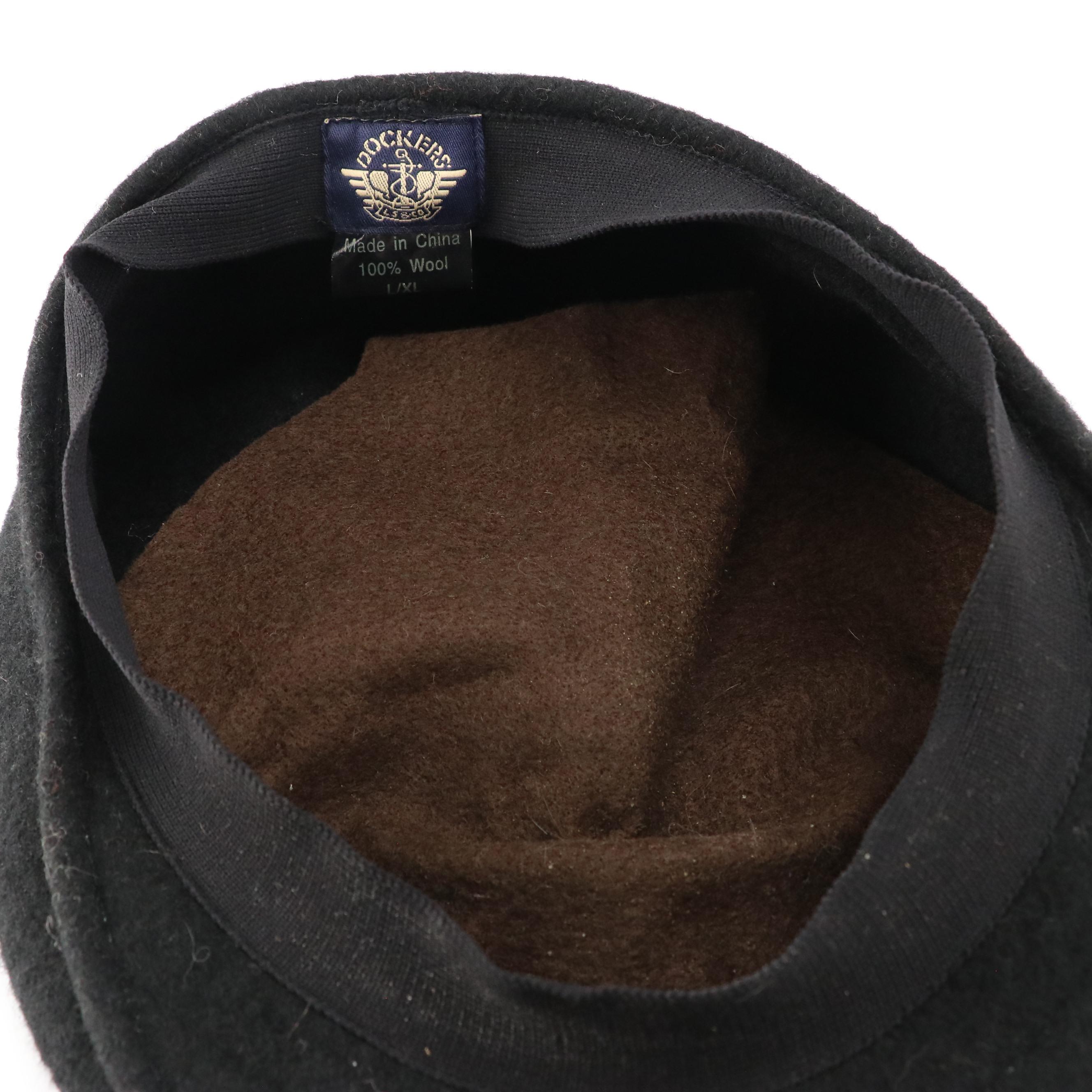 Perry Ellis, Dockers & More Wool Newsboy Caps, Other Scarves and Leather Gloves