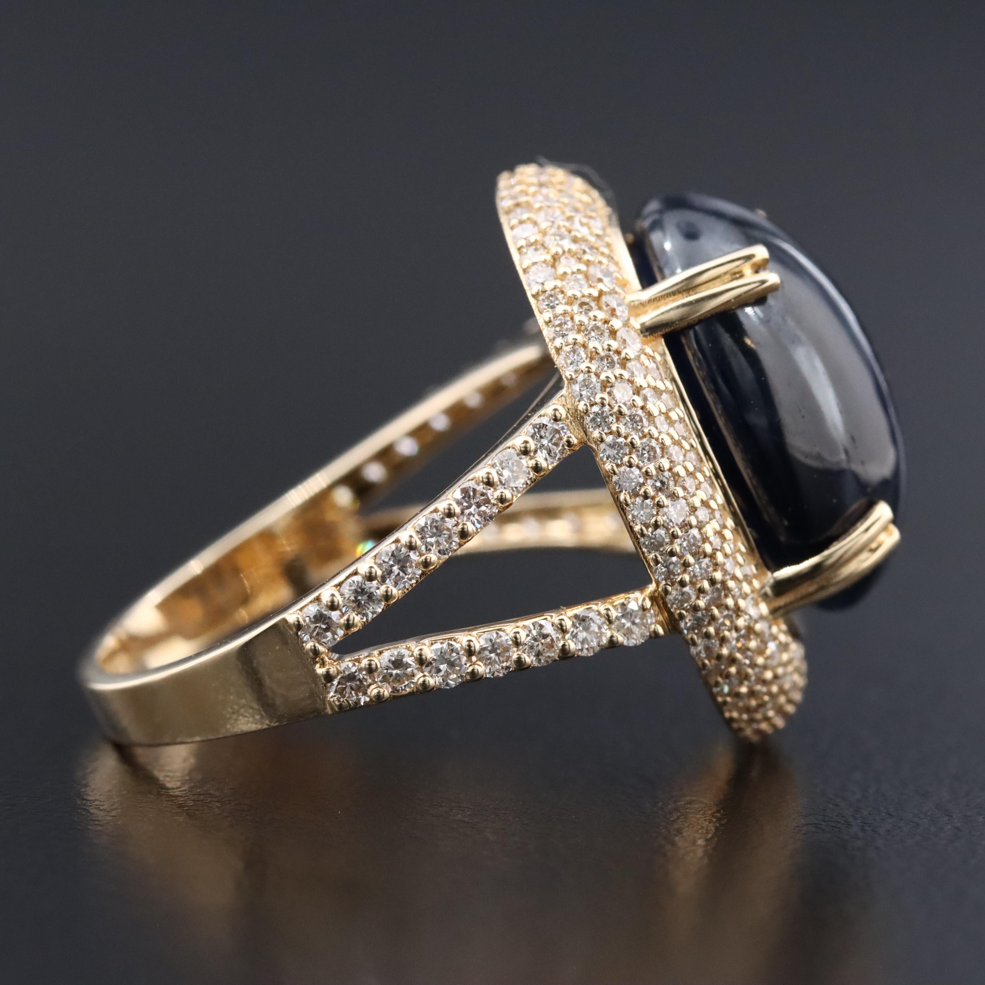 14K 11.66 CT Sapphire and 1.06 CTW Diamond Ring with IGI Report